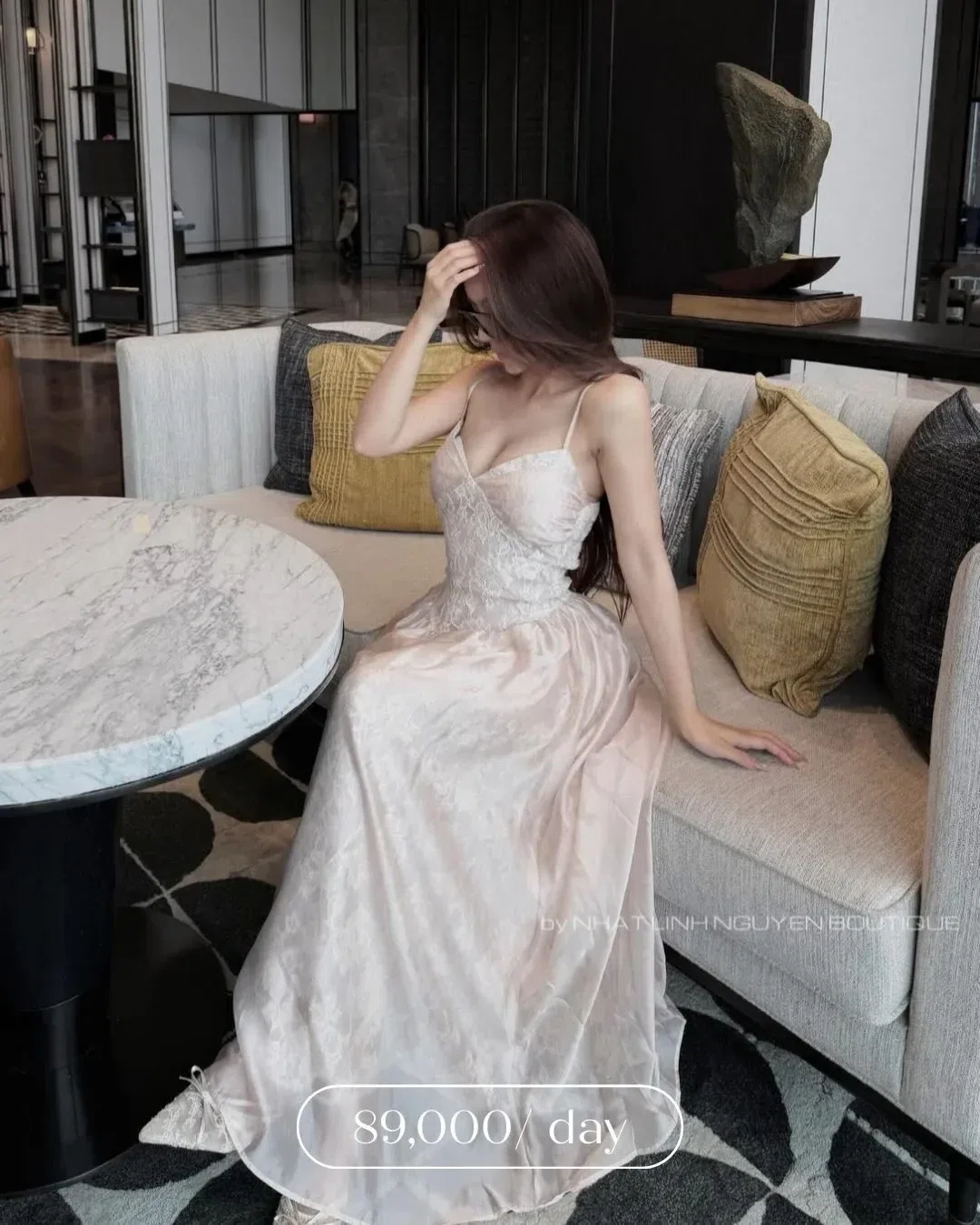 KHANHLE Váy ren bồng hai dây 1