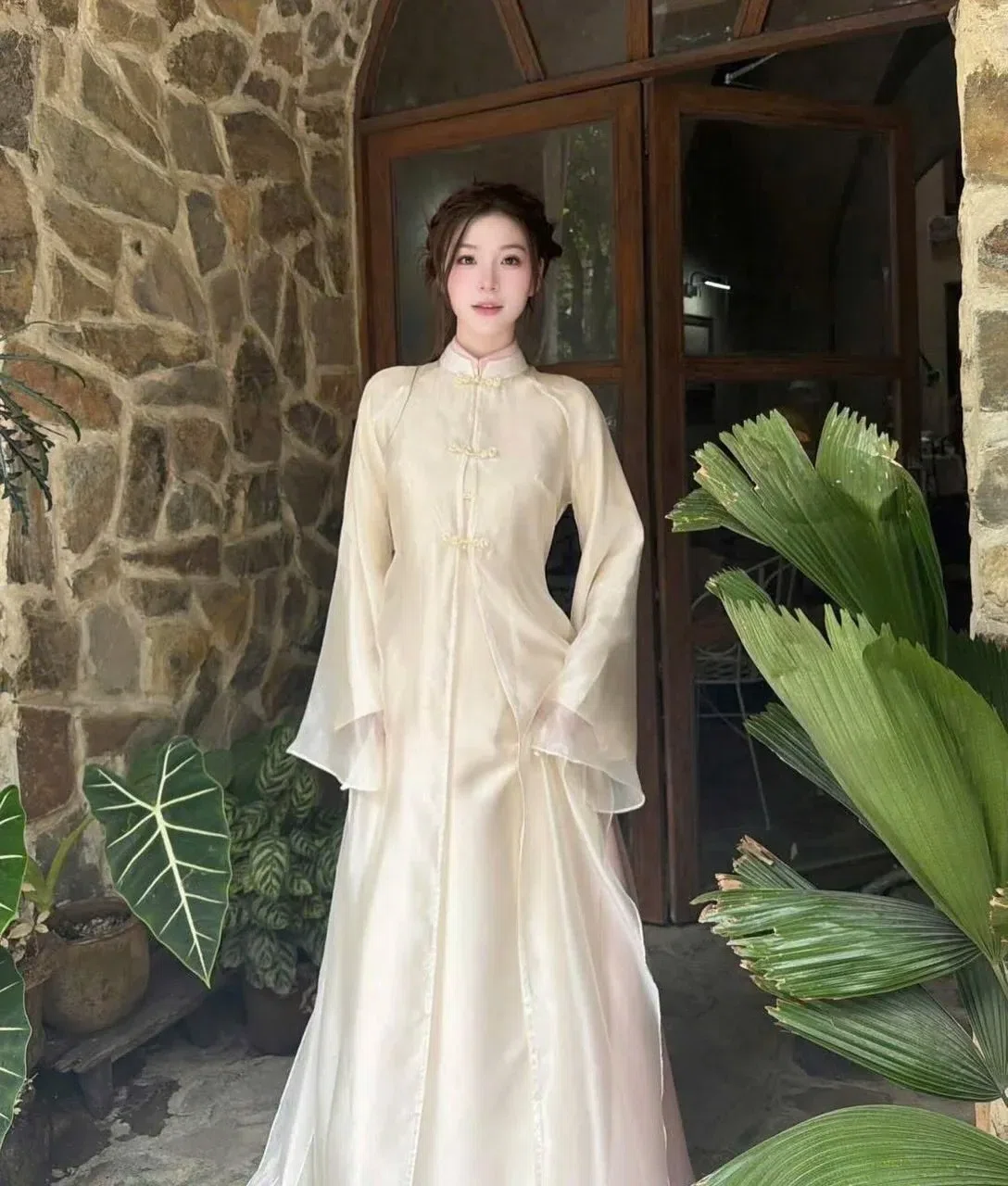 Áo dài thiên nhiên 5 tã 4