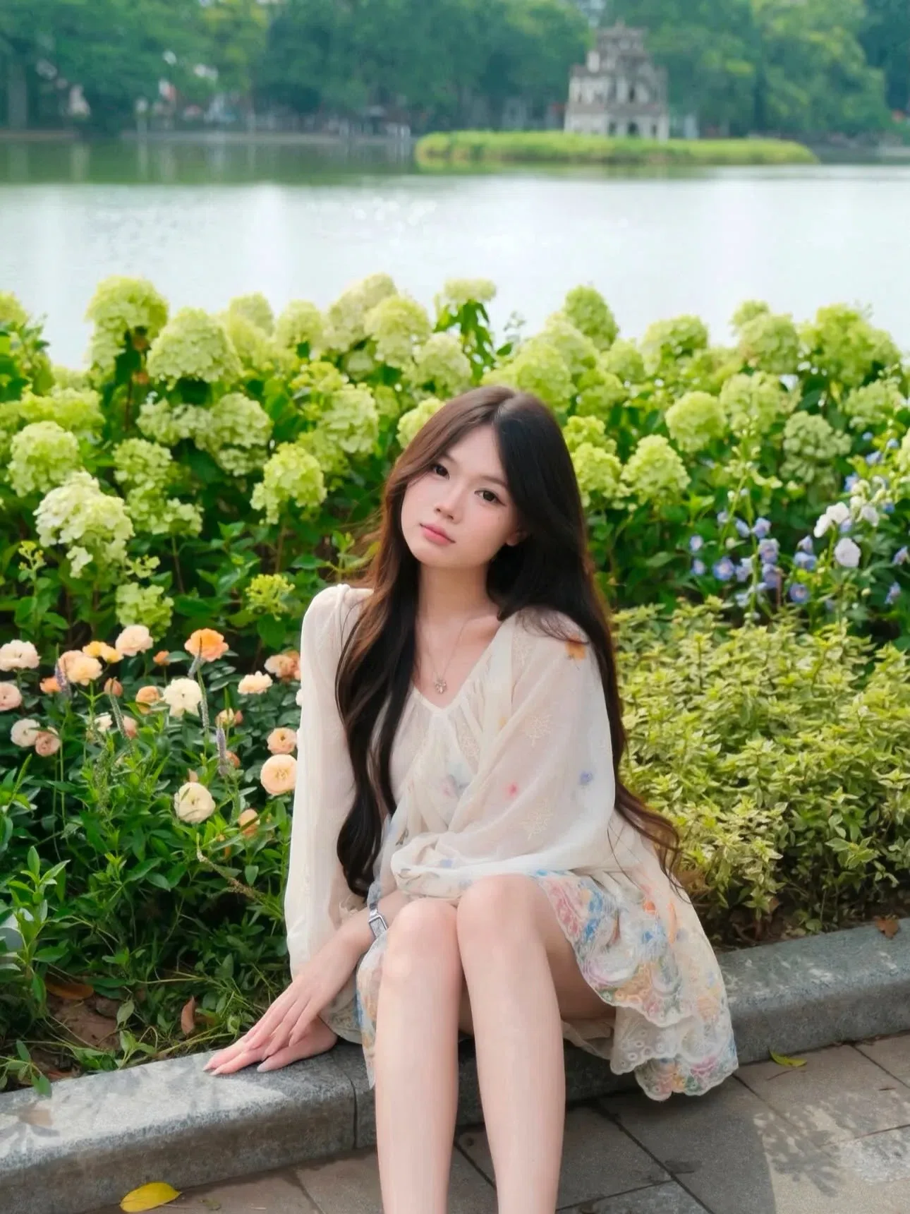 V648 Set hoa thêu bồng (áo x quần) size S (Form TO) 7