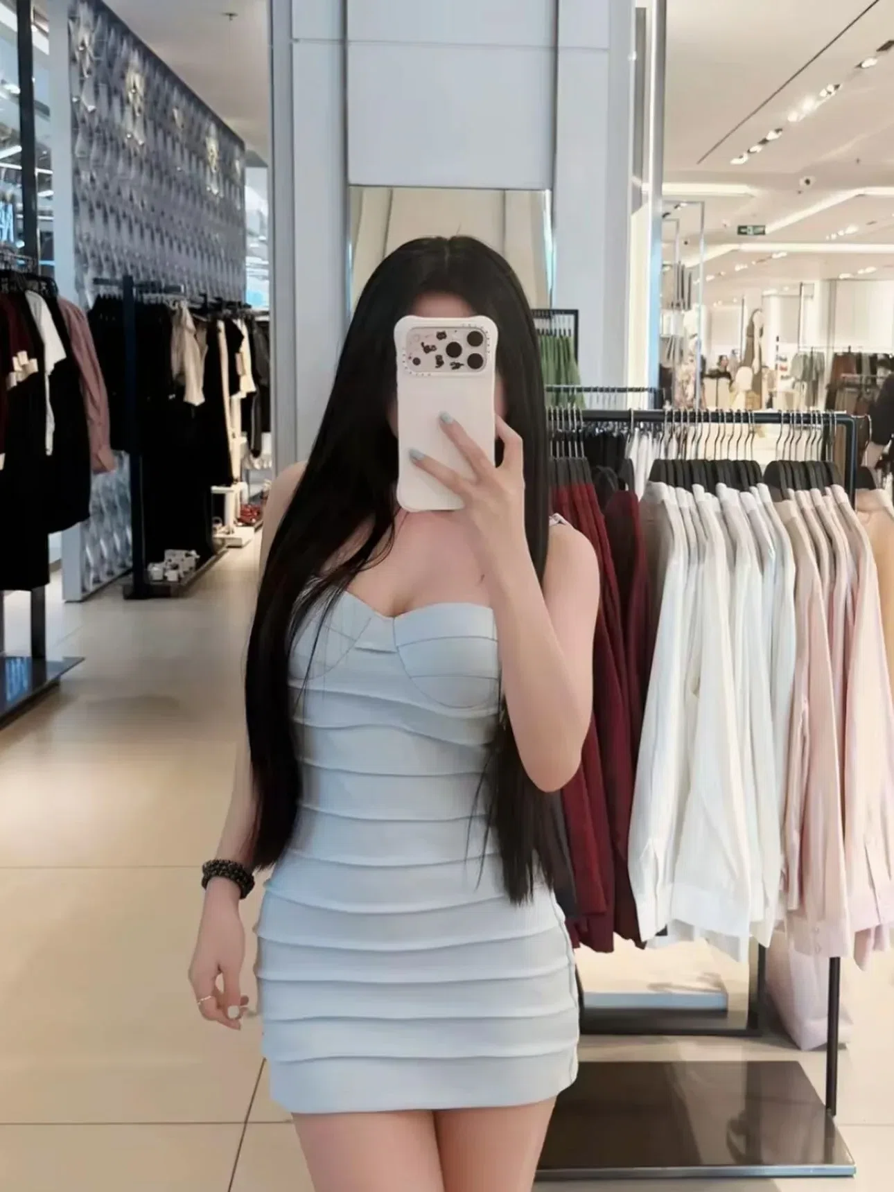 V633-634 Body XANH xếp ly - SIZE S, M (có HỒNG S) 2