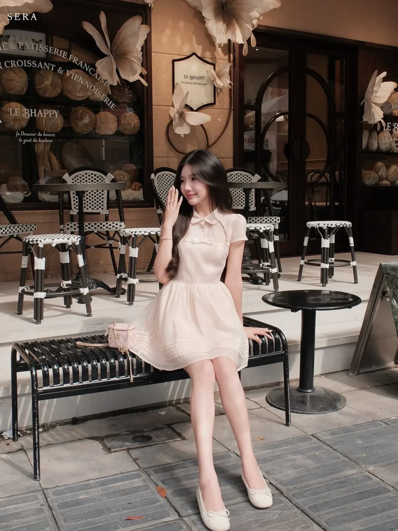 Será V632 Lucia Váy cổ sen 3