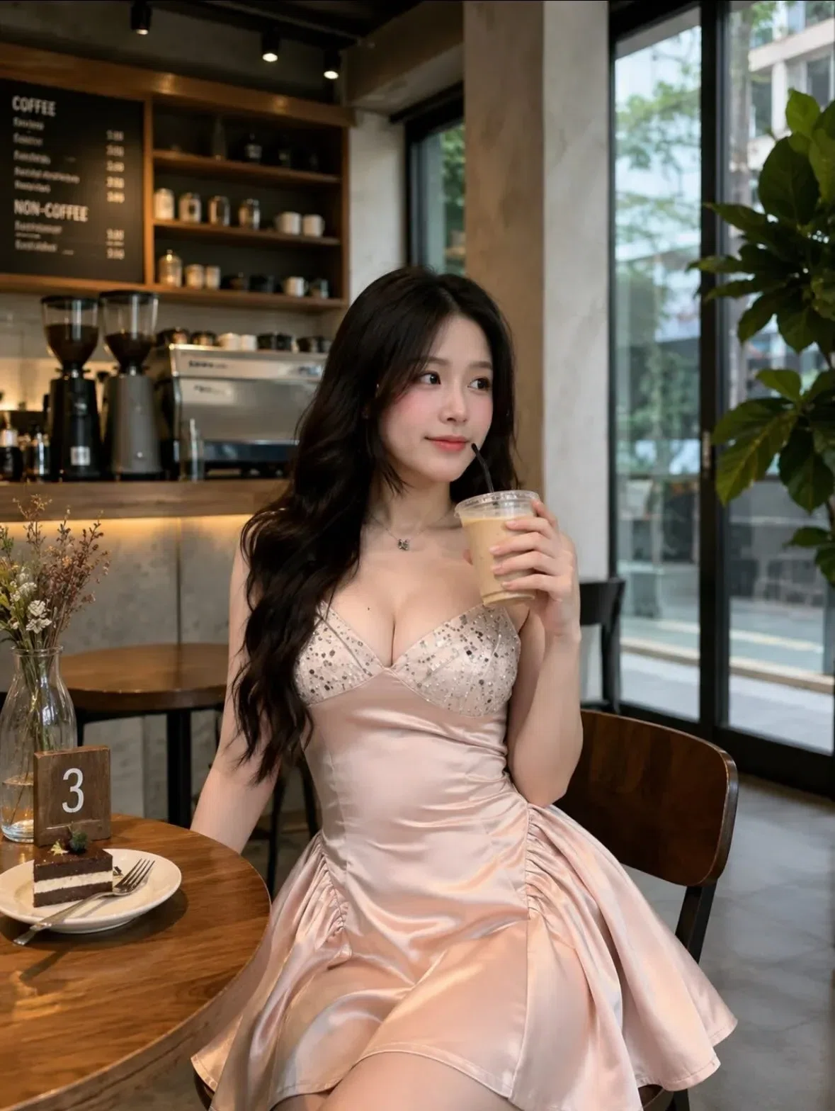 ĐẦM LỤA 2S PHỐI KIM SA MÀU HỒNG GOLD 1