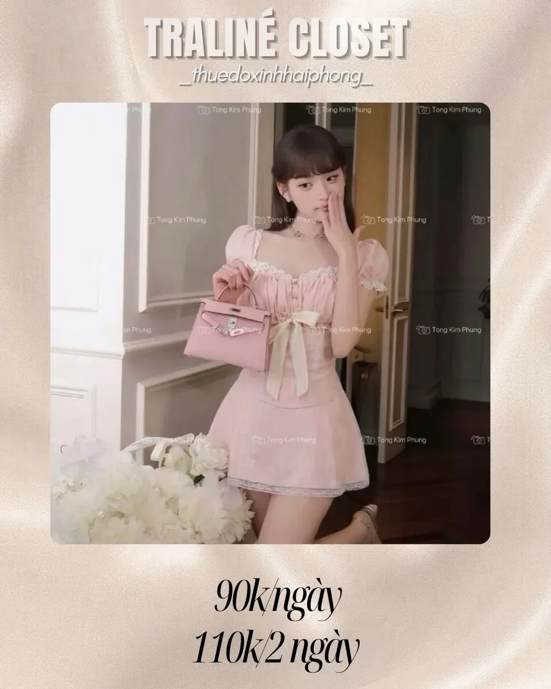 +1 set em váy hồng cute phô mai que choa các nàng đi chơiiii nekk😍 1