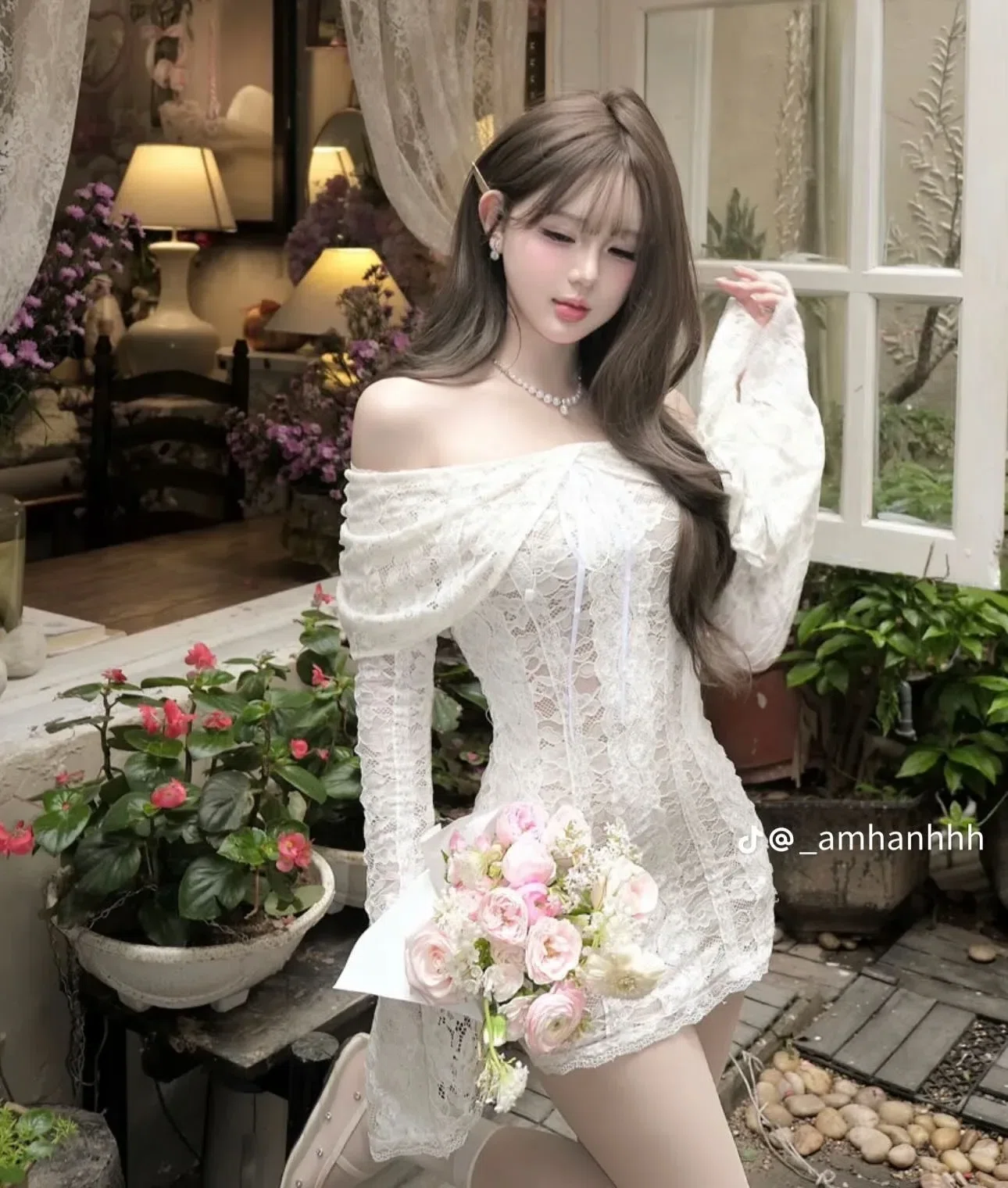 ĐẦM REN TRỄ VAI @Daria Dress 2