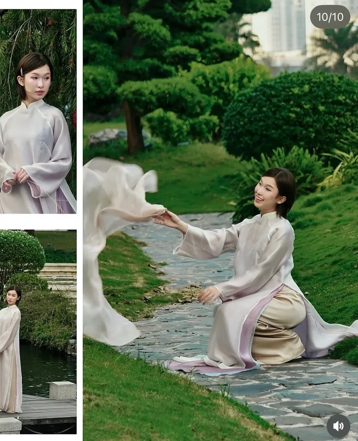 Áo dài Uyển Sa - size M fit M, L 10
