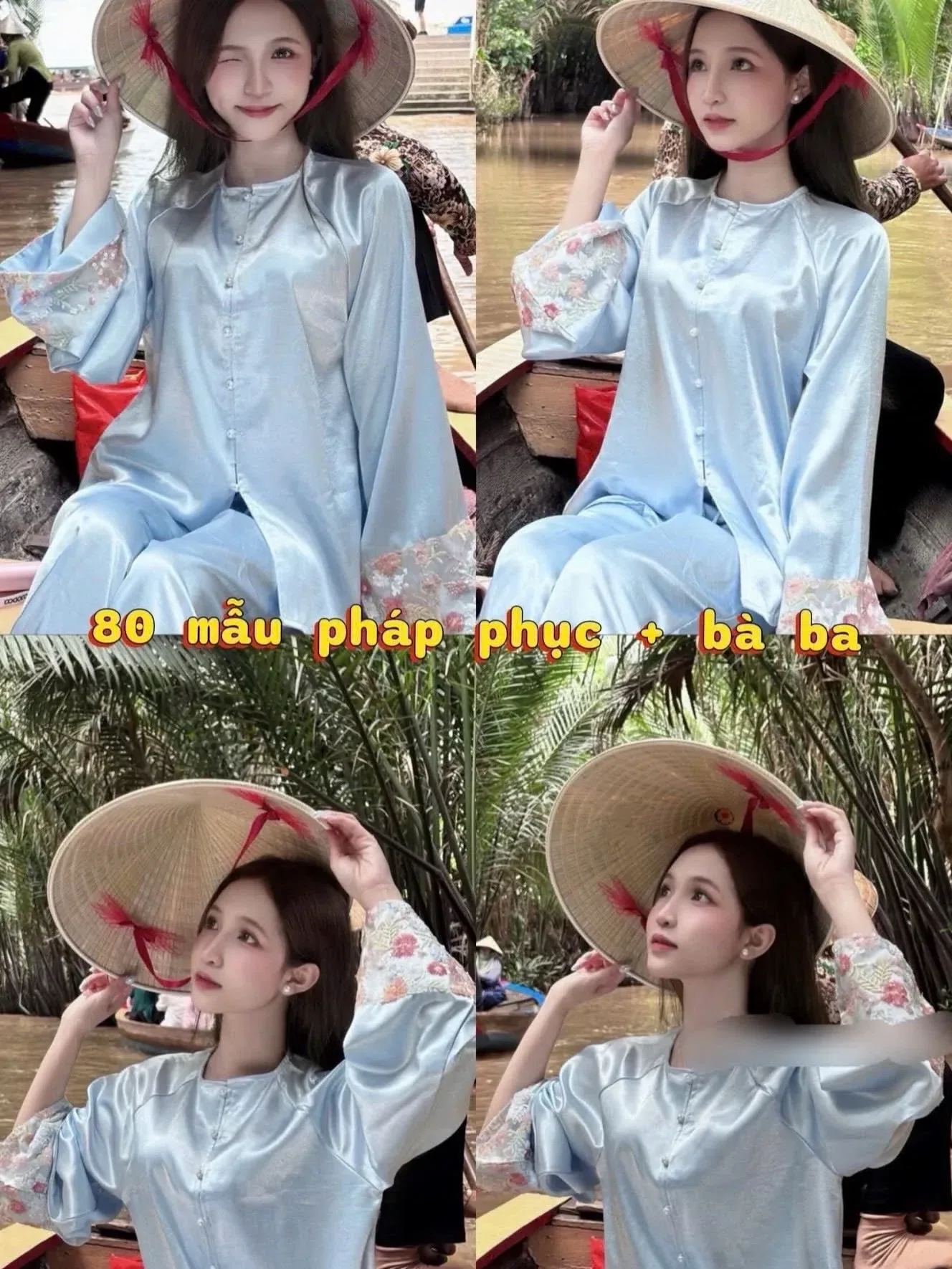 4 Màu ( Xanh dương - Xanh lá - Hồng - Trắng) pháp phục tay phối kim sa🌷
_______ 9