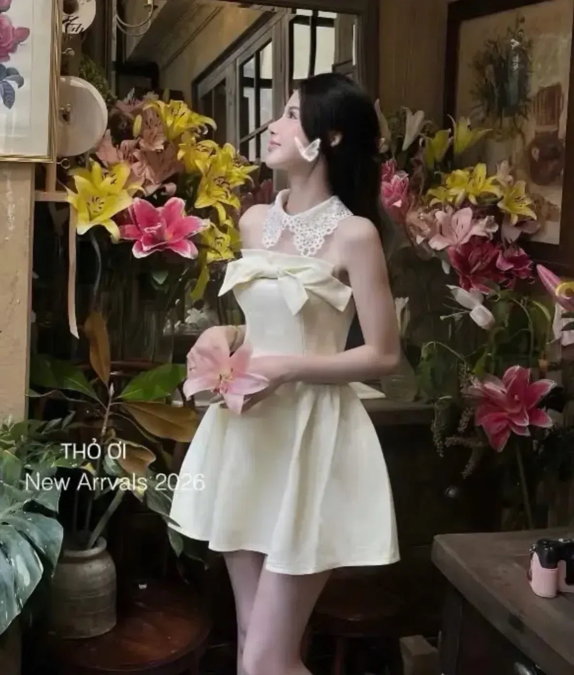 ĐẦM NƠ CỔ REN ( kèm bảo hộ) 4