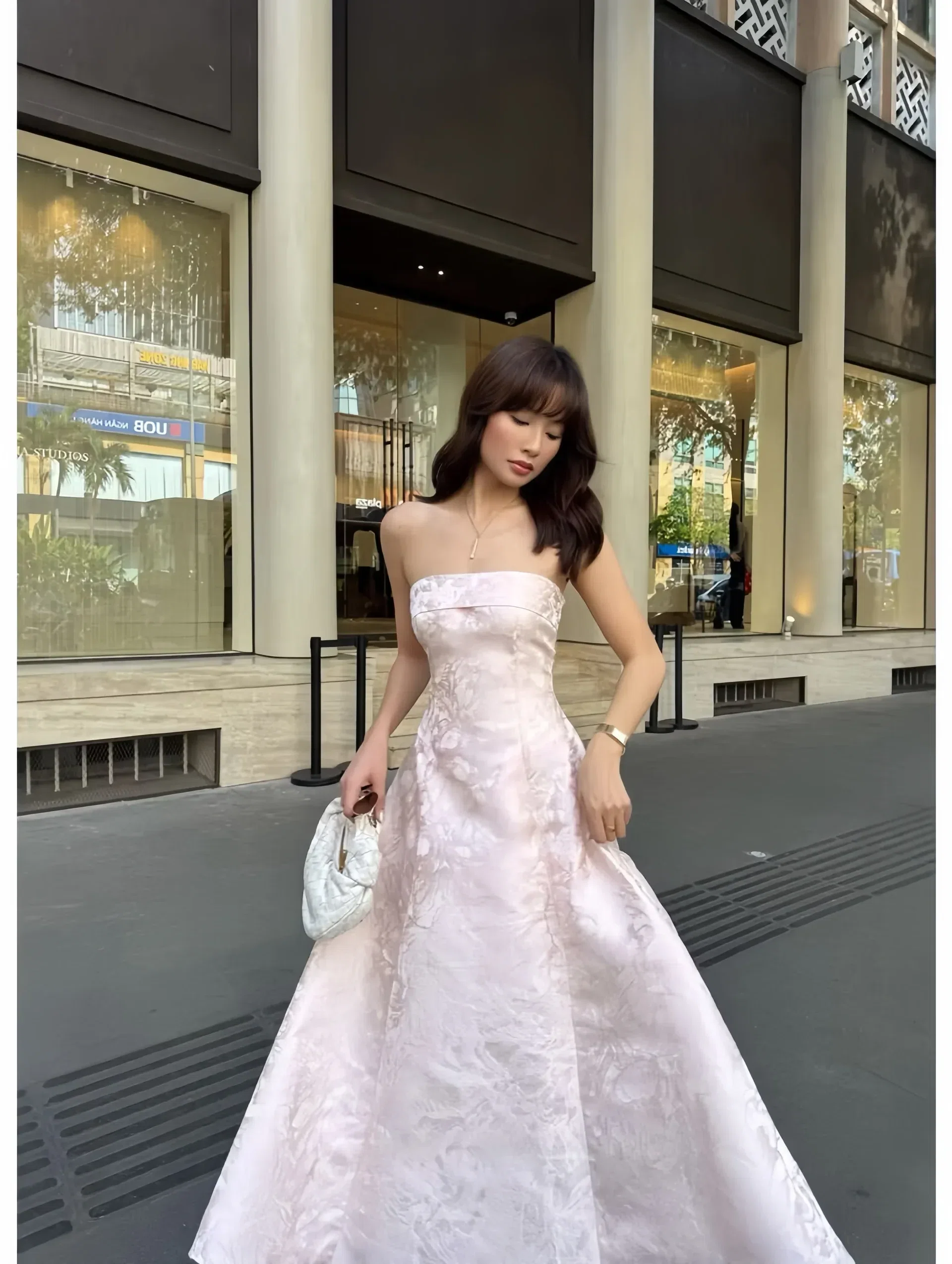 Diana dress màu hồng da 4