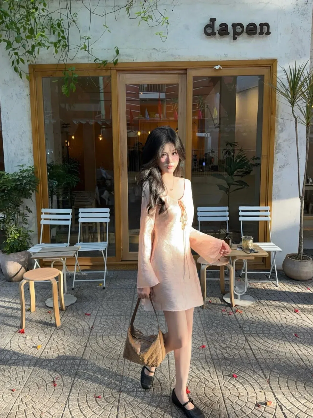 Váy lụa gấm hoa nhũ ~ size S, M 3