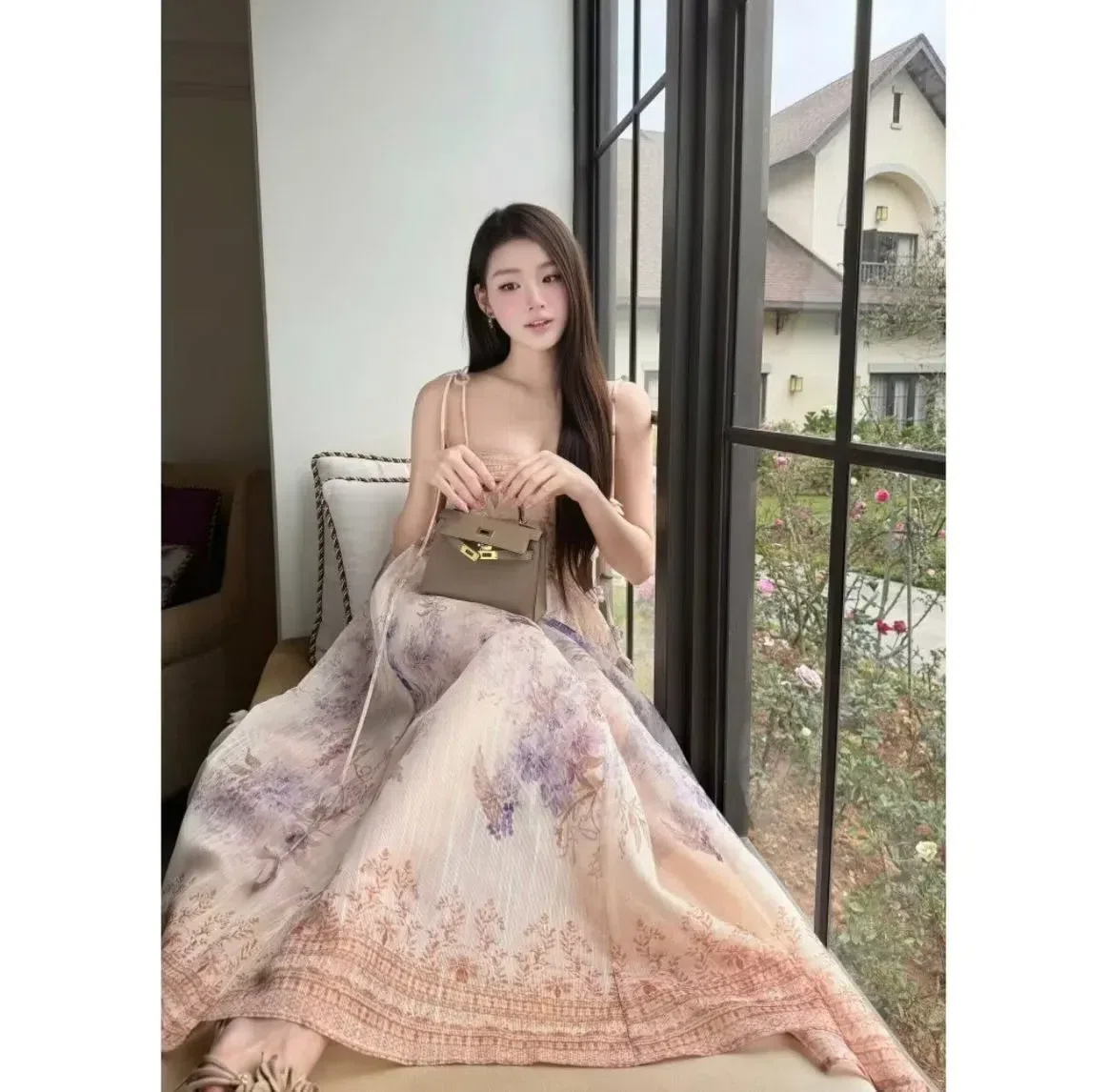VÁY TƠ HOA DÁNG DÀI 4