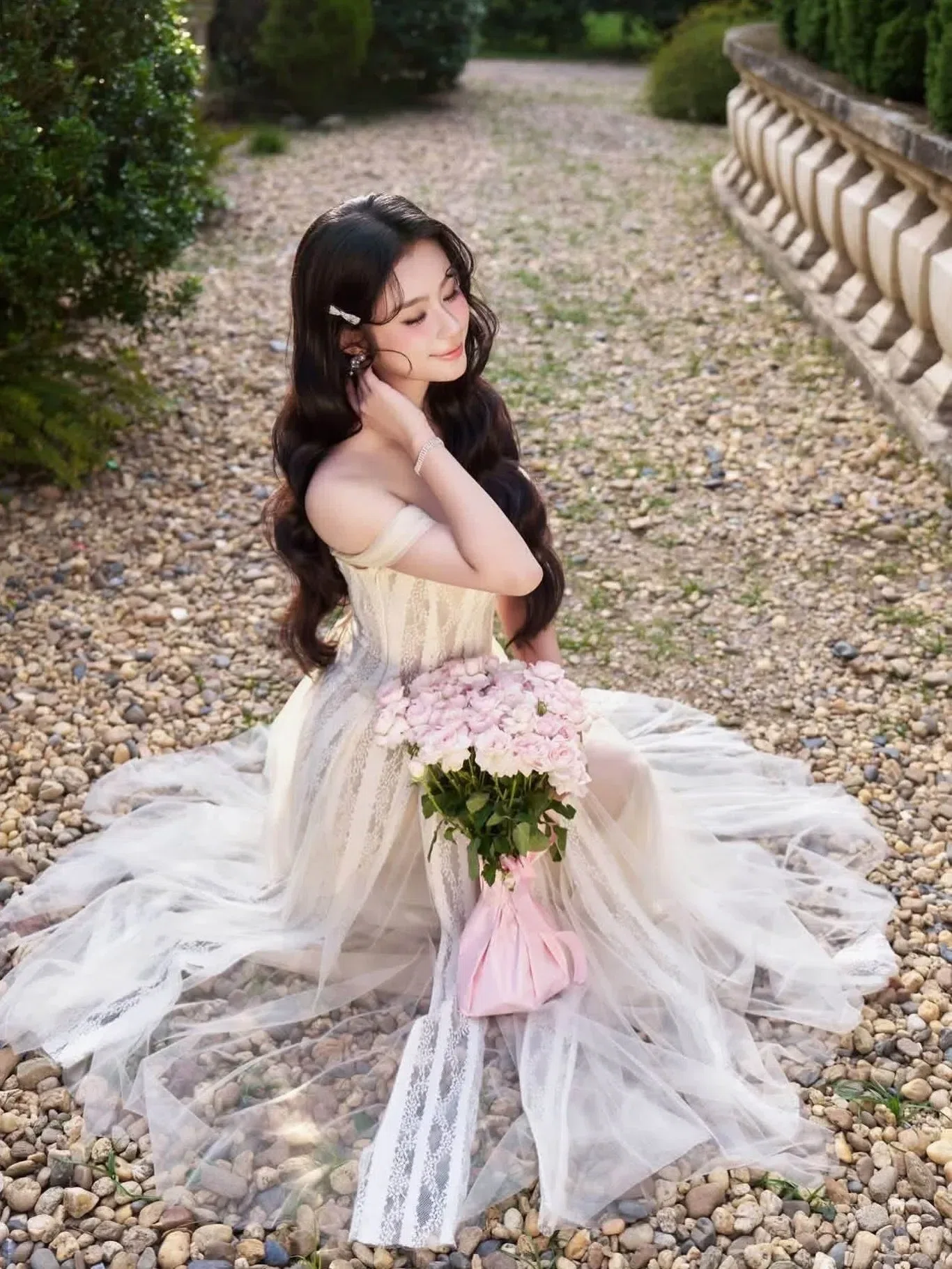 Sò Vintage @sovintage_house V586 CICELA Đầm ren trễ vai 5