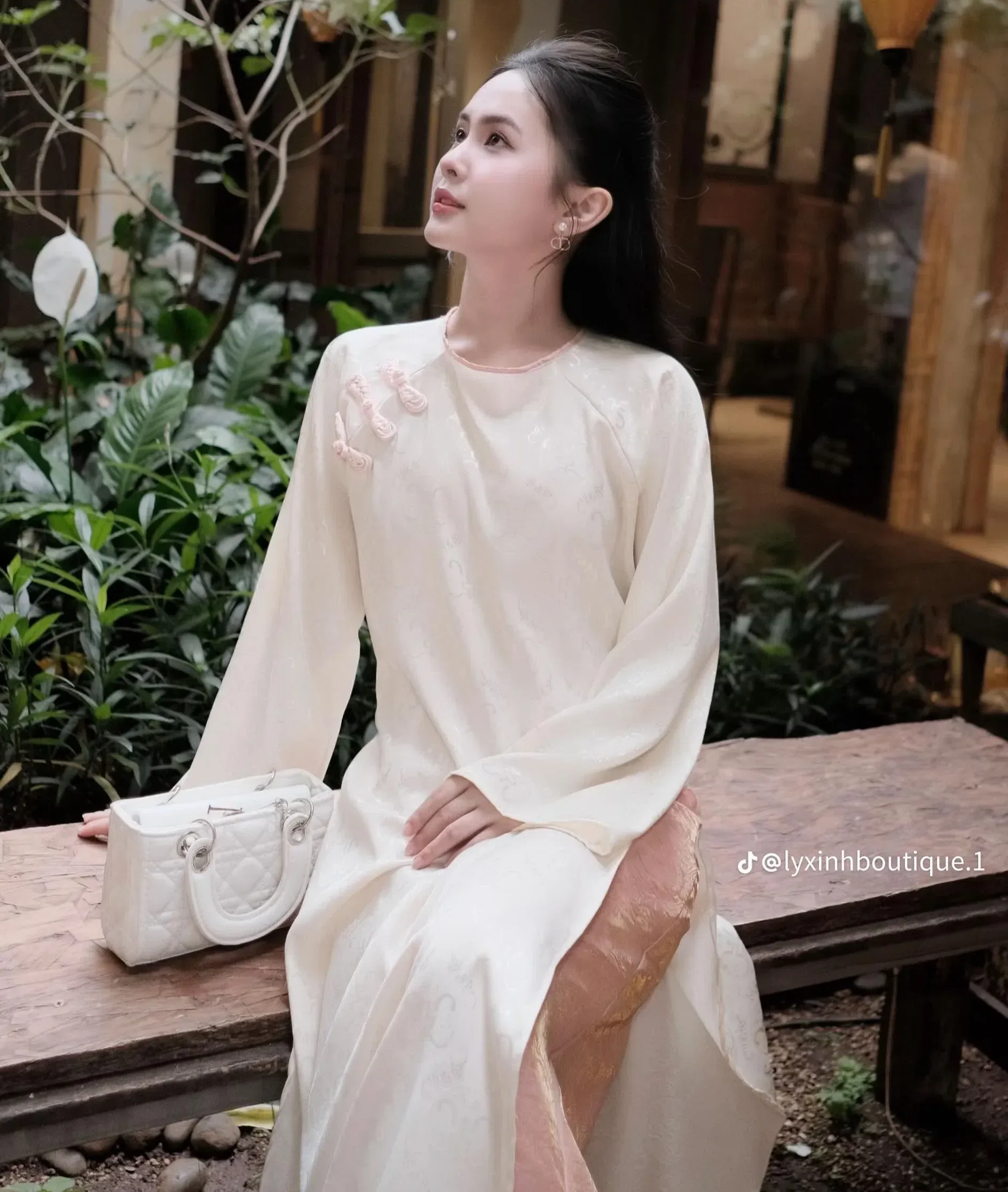 SET ÁO DÀI CÚC HỒNG 2