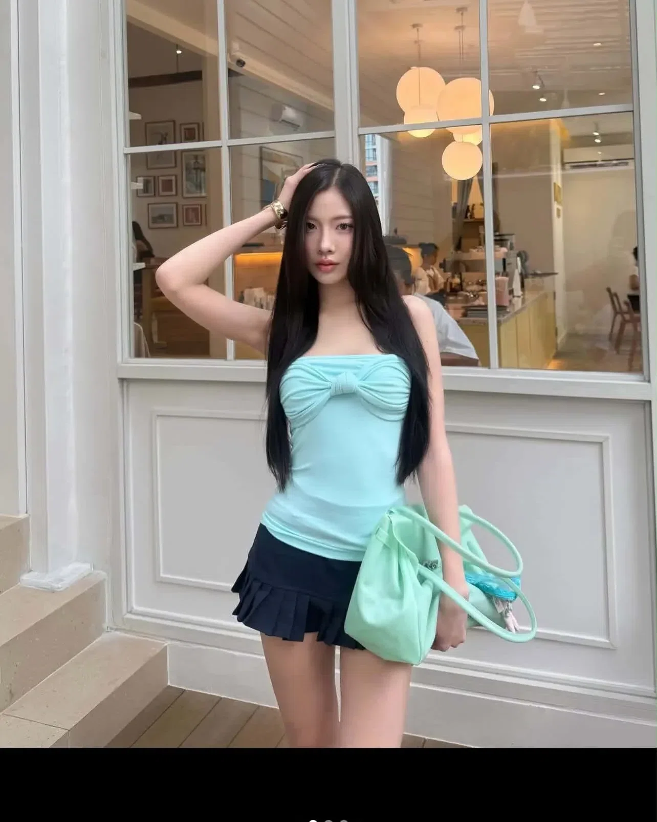 Màu xanh có làm em say đắmmm. Em áo vừa xinh vừa sang cho các nàng cf trà chìu đ 3