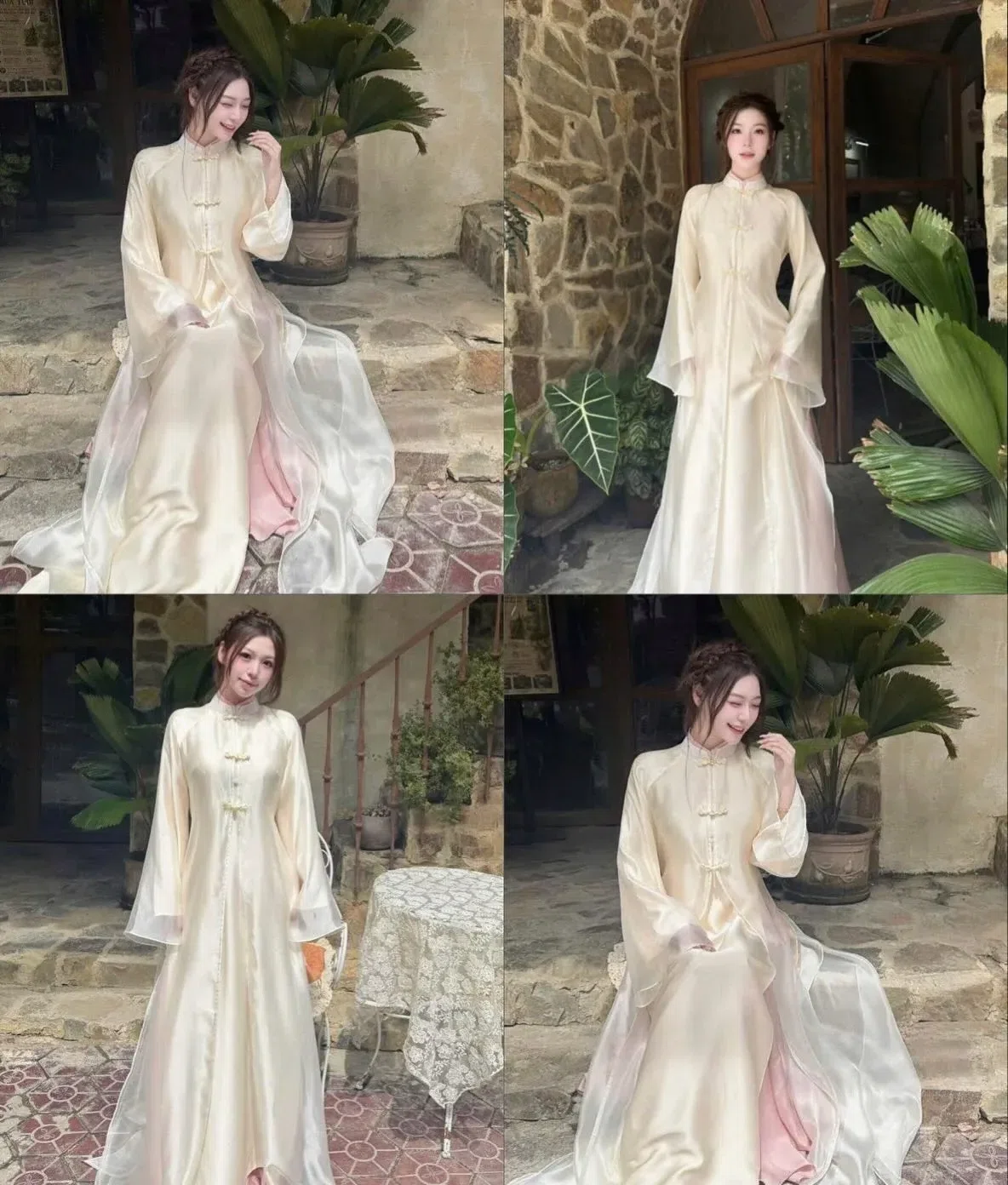 Áo dài thiên nhiên 5 tã 1