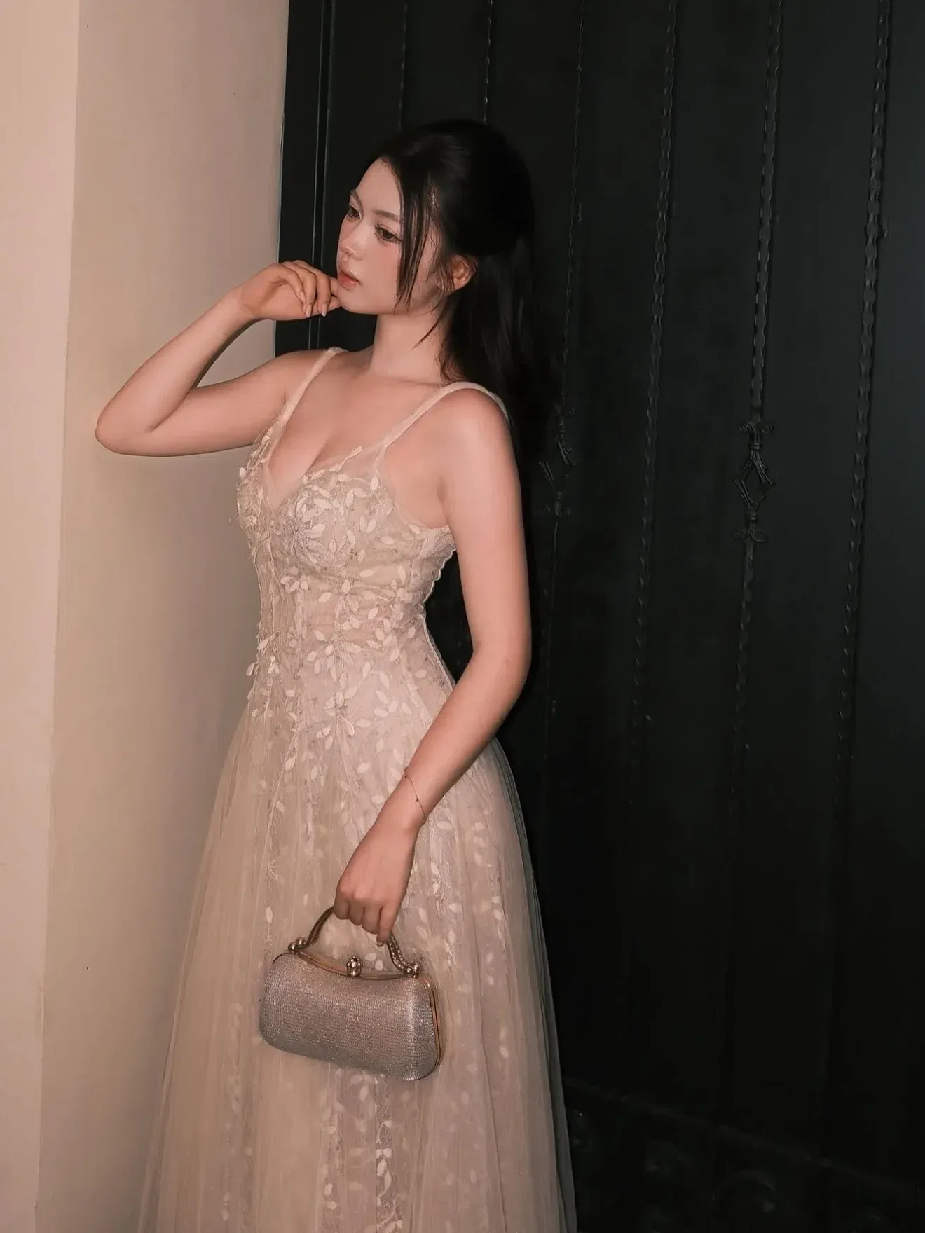 Đầm ren đắp dáng dài DK0025 3