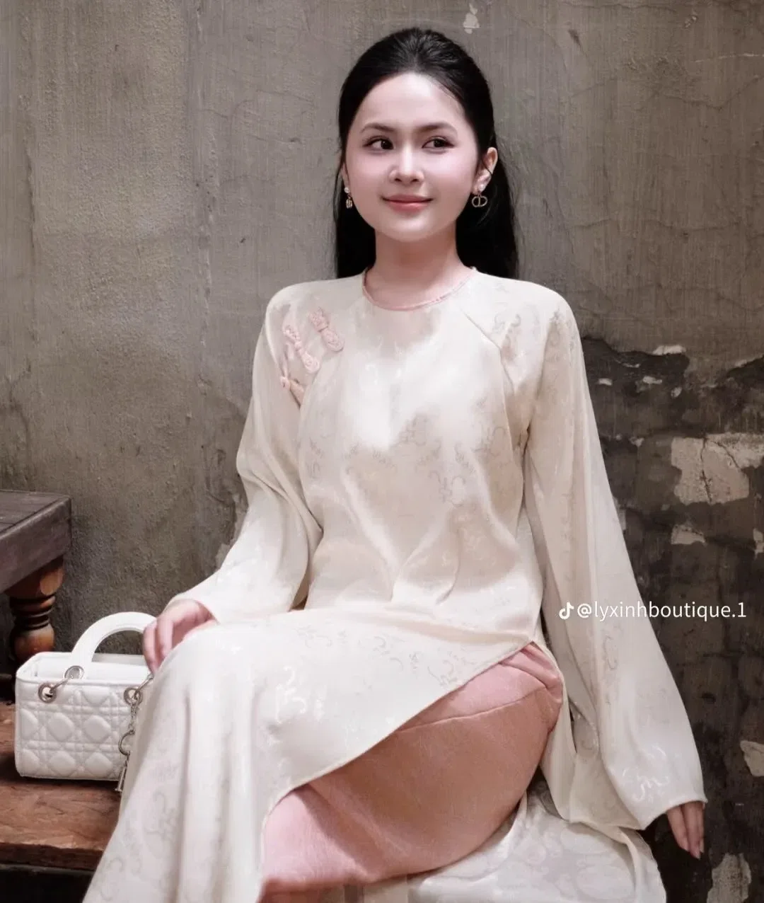 SET ÁO DÀI CÚC HỒNG 6