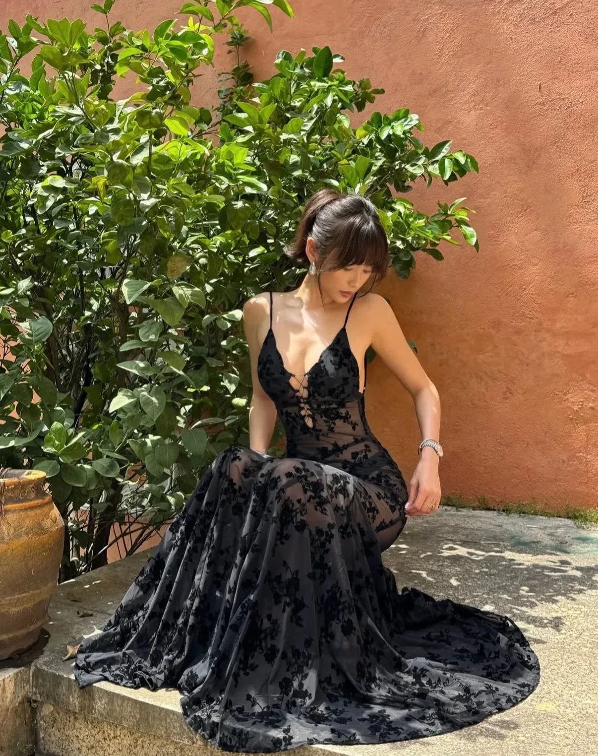Black Swan 🦢 Black Rosie Dress - size M co giãn fit M, L 19