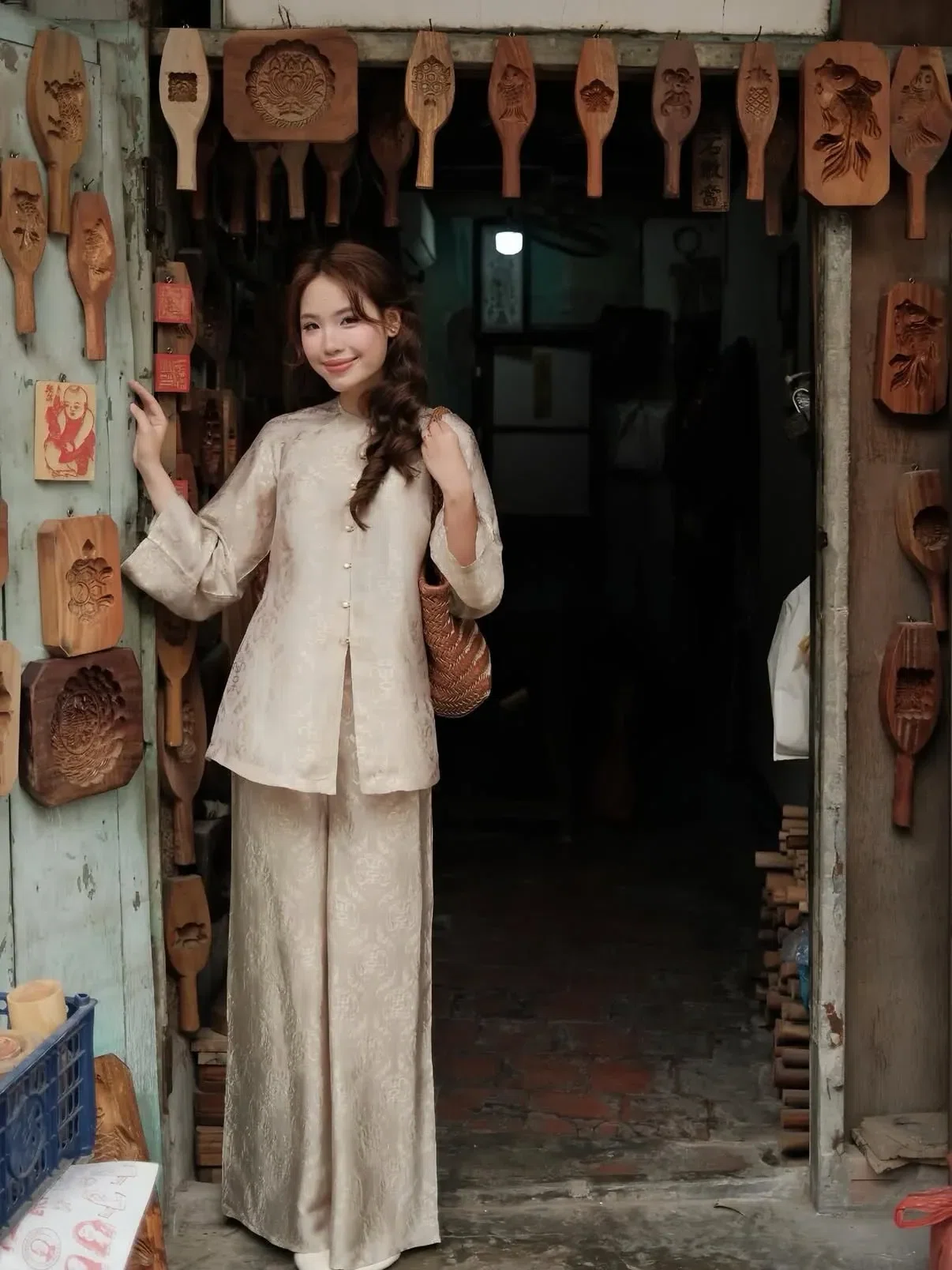 Set Bà Ba Tân Thời Xám - size L 3