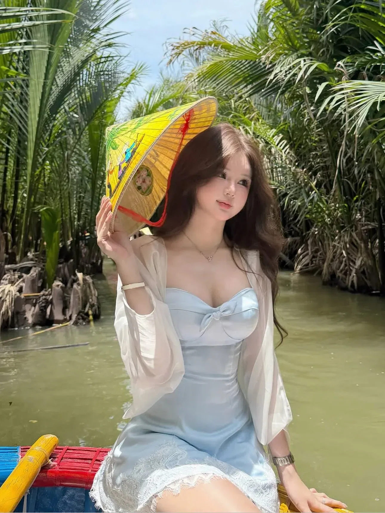 Amelie V657 - 675 Hecate Váy lụa xanh 1
