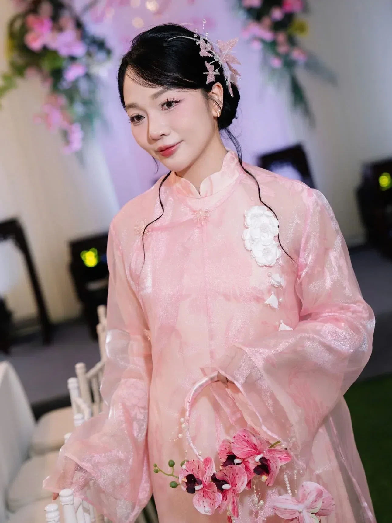 Áo dài Vũ Hoa Phấn - size L fit M L XL 11