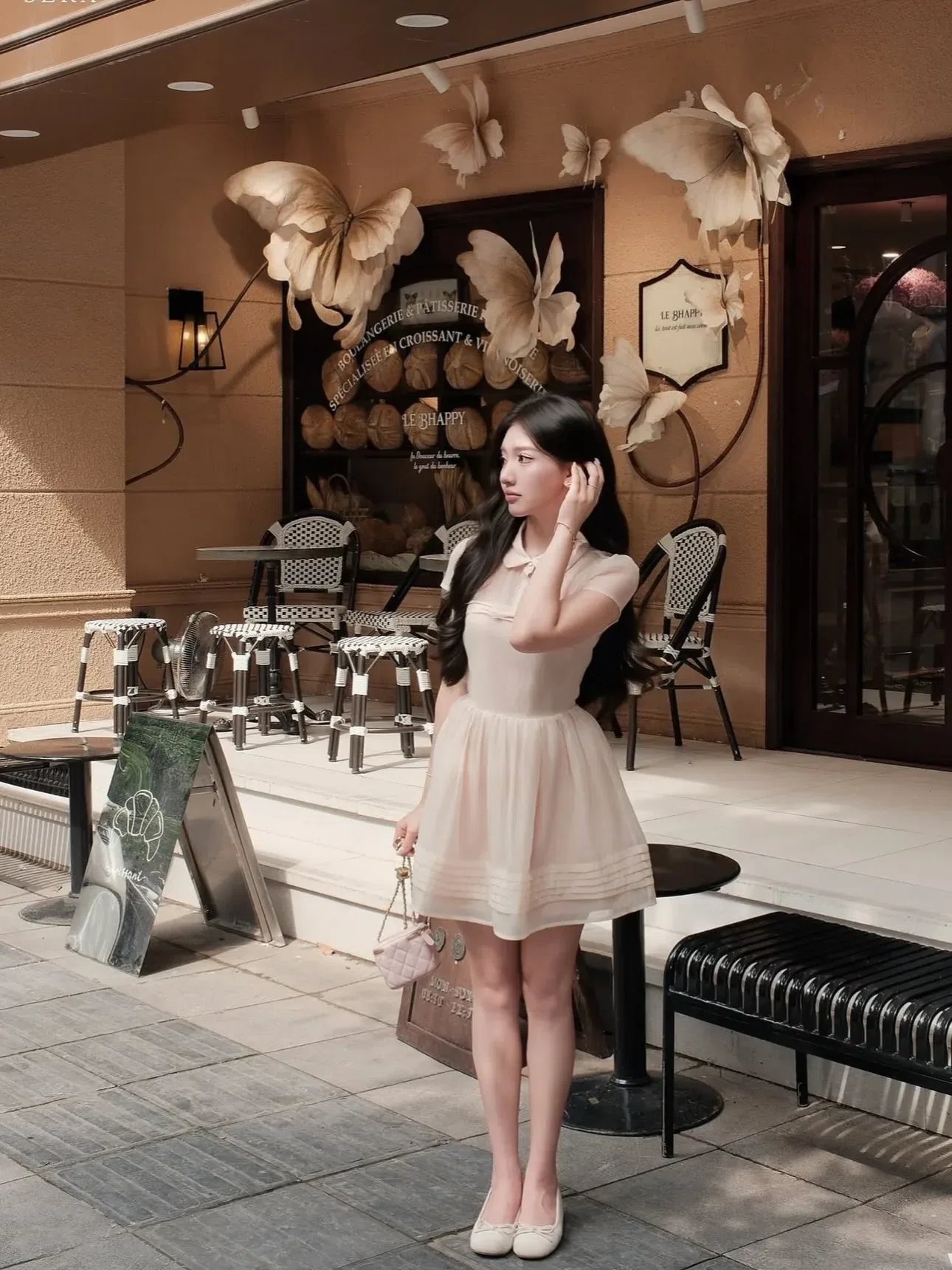 Será V632 Lucia Váy cổ sen 5