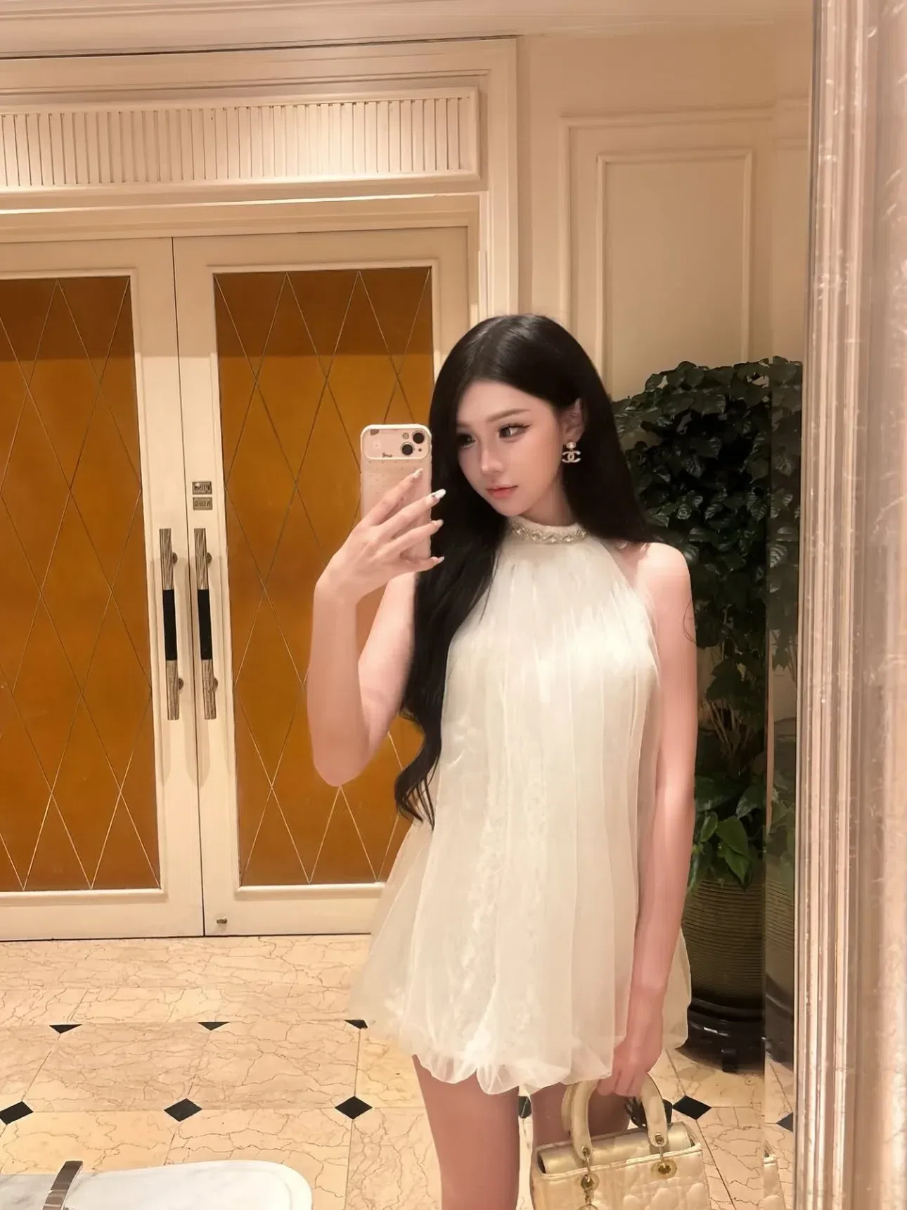 Váy yếm cổ đá size S 6