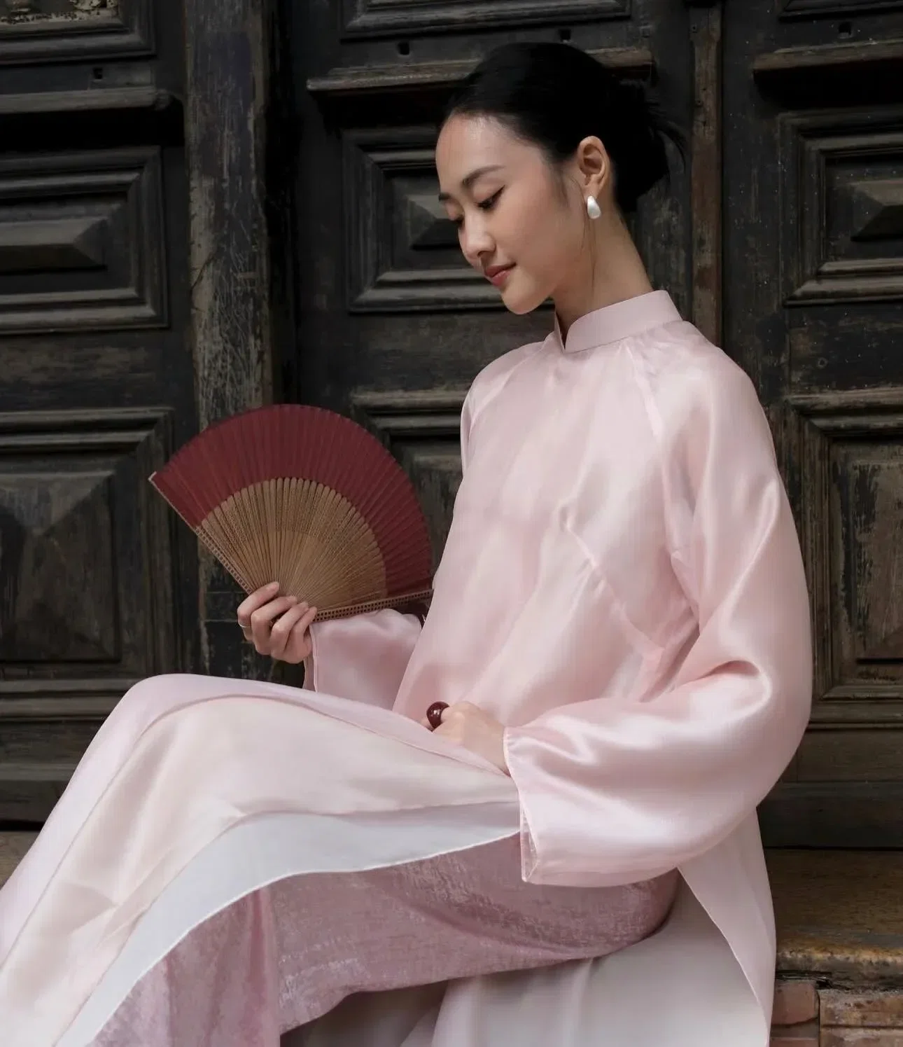 Áo dài phấn sắc size S M 4