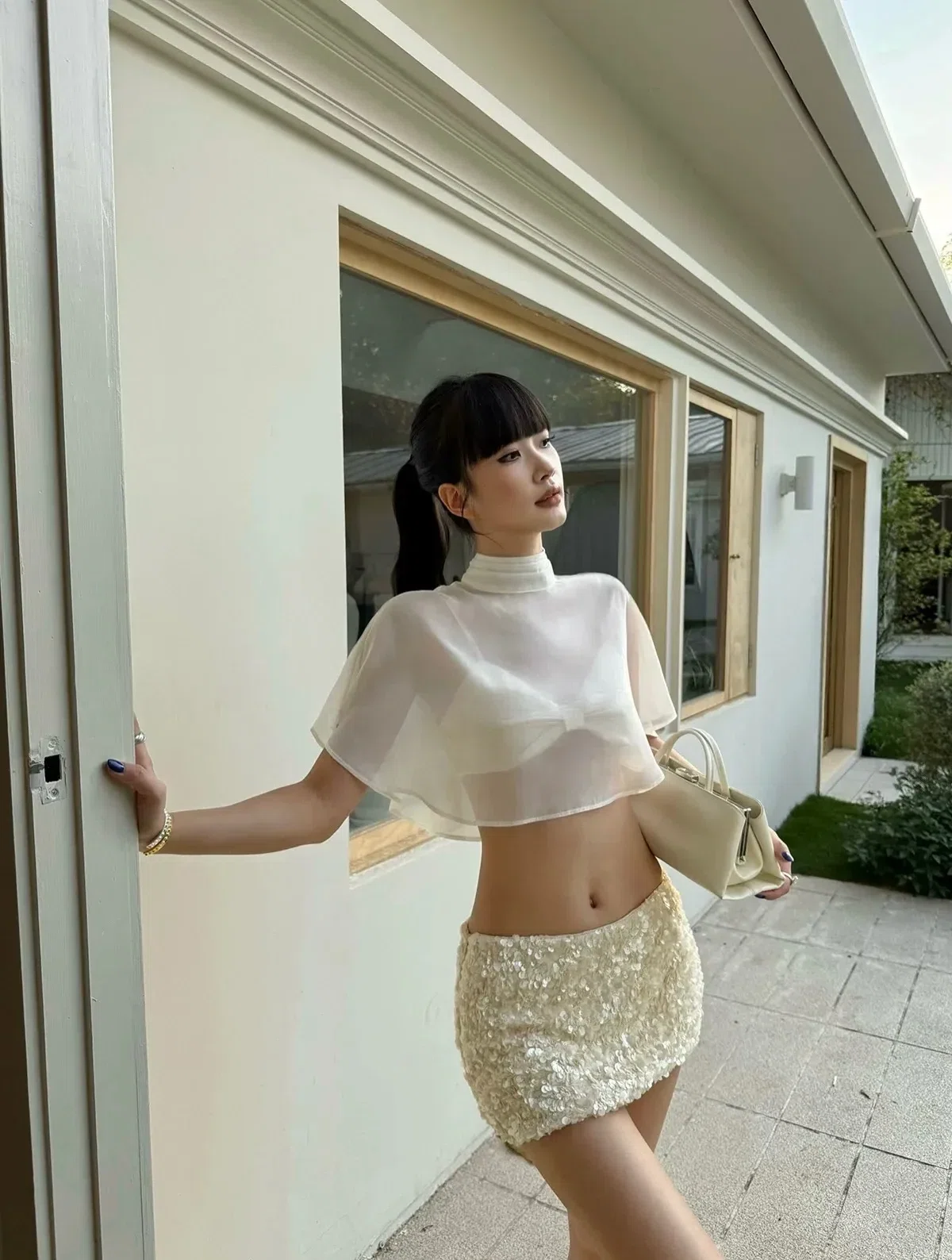 Váy sequin kèm cape SK0009 13