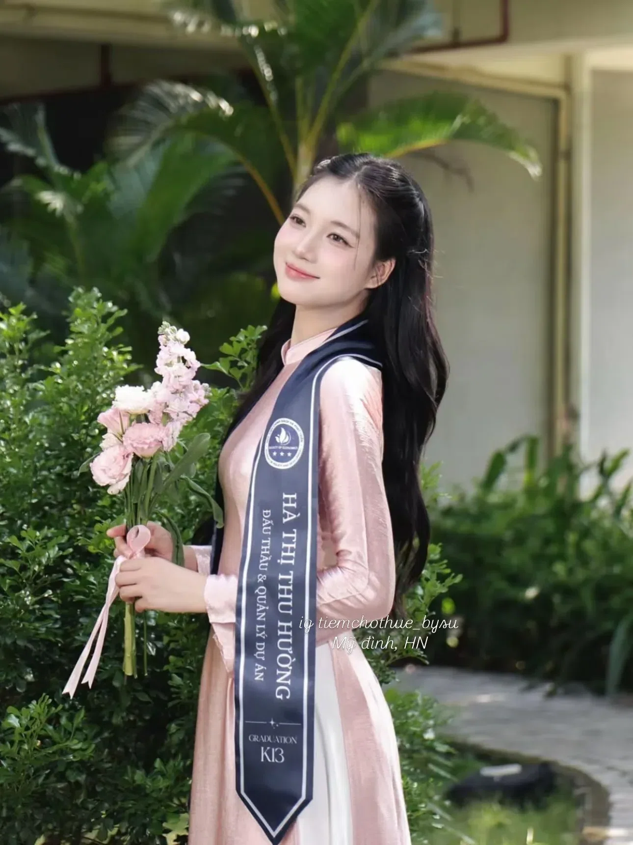 AD95-96 Áo dài Vân Diễm HỒNG size S, M 2