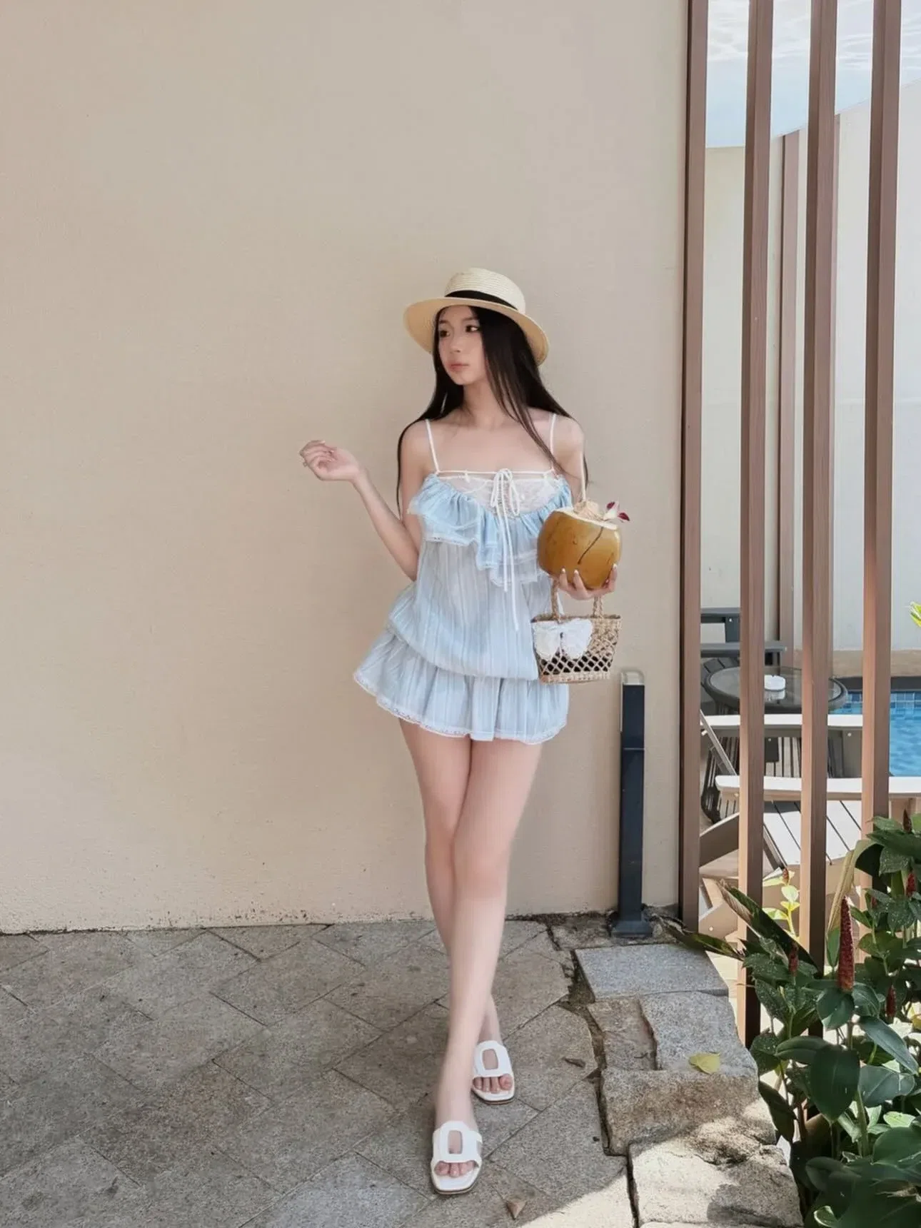 Brand: @aguja.studio, Item Name: V562 Zamy Dress aguja xanh 2