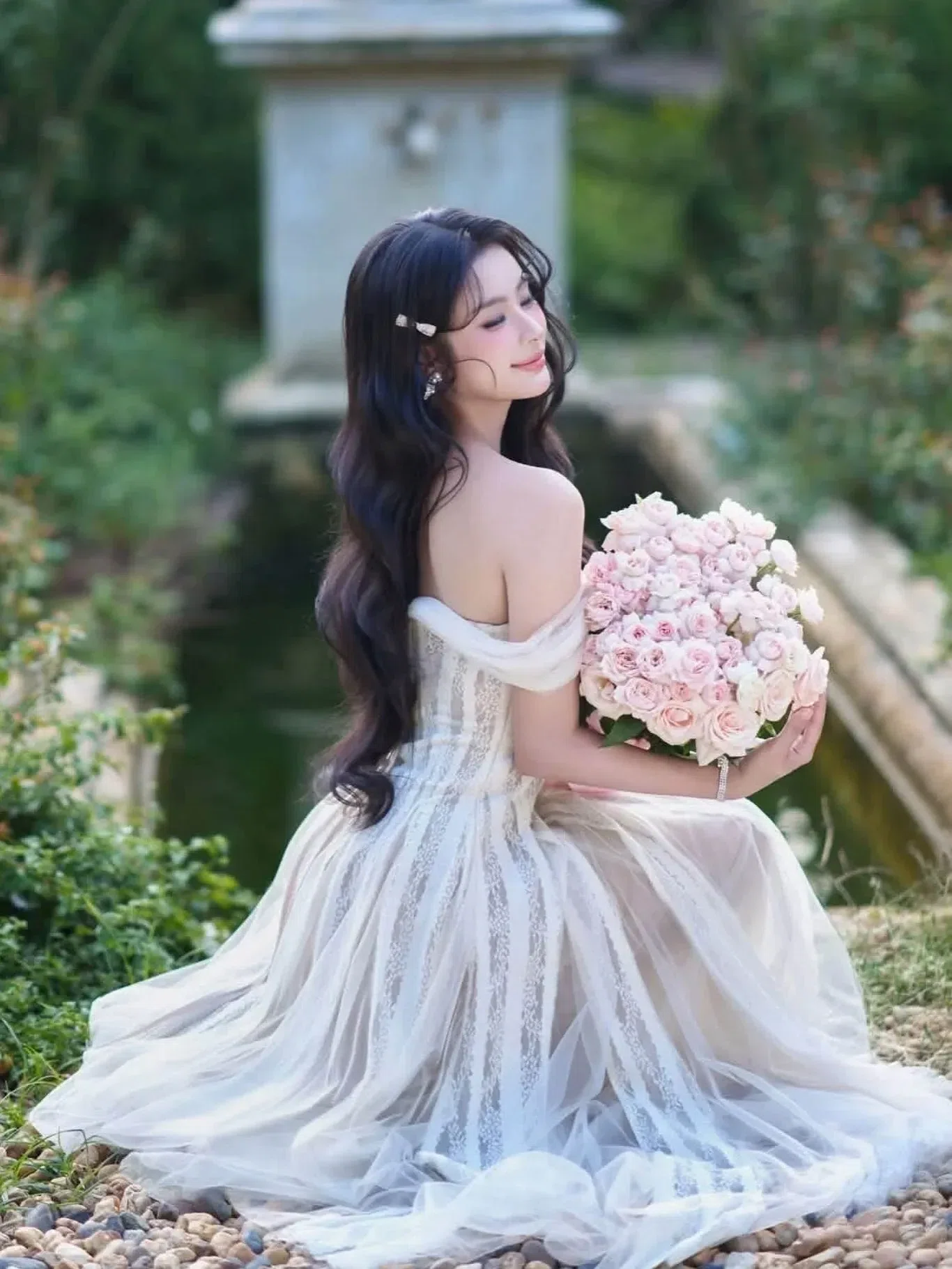 Sò Vintage @sovintage_house V586 CICELA Đầm ren trễ vai 3