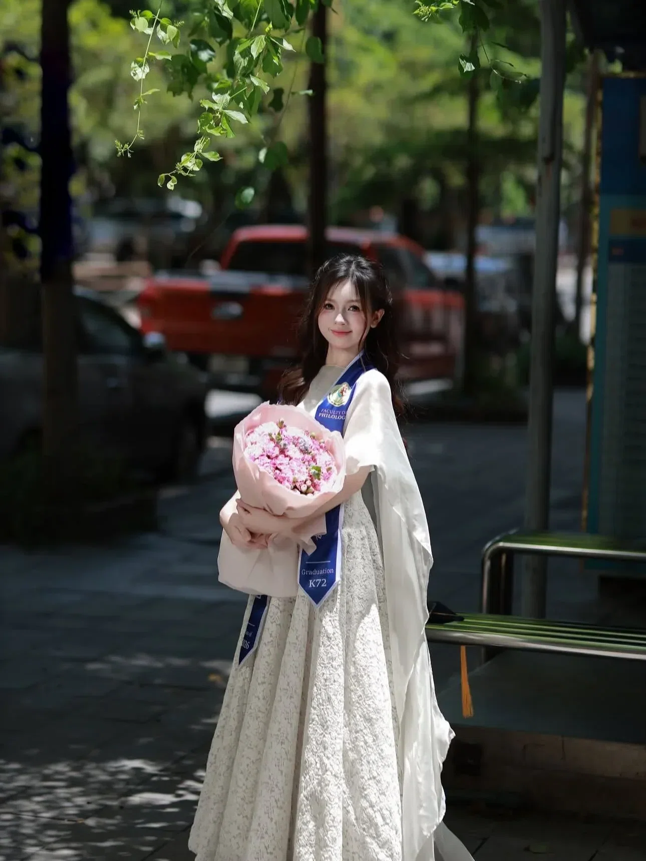 V487 AULERA đầm ren hoa đính kết 4