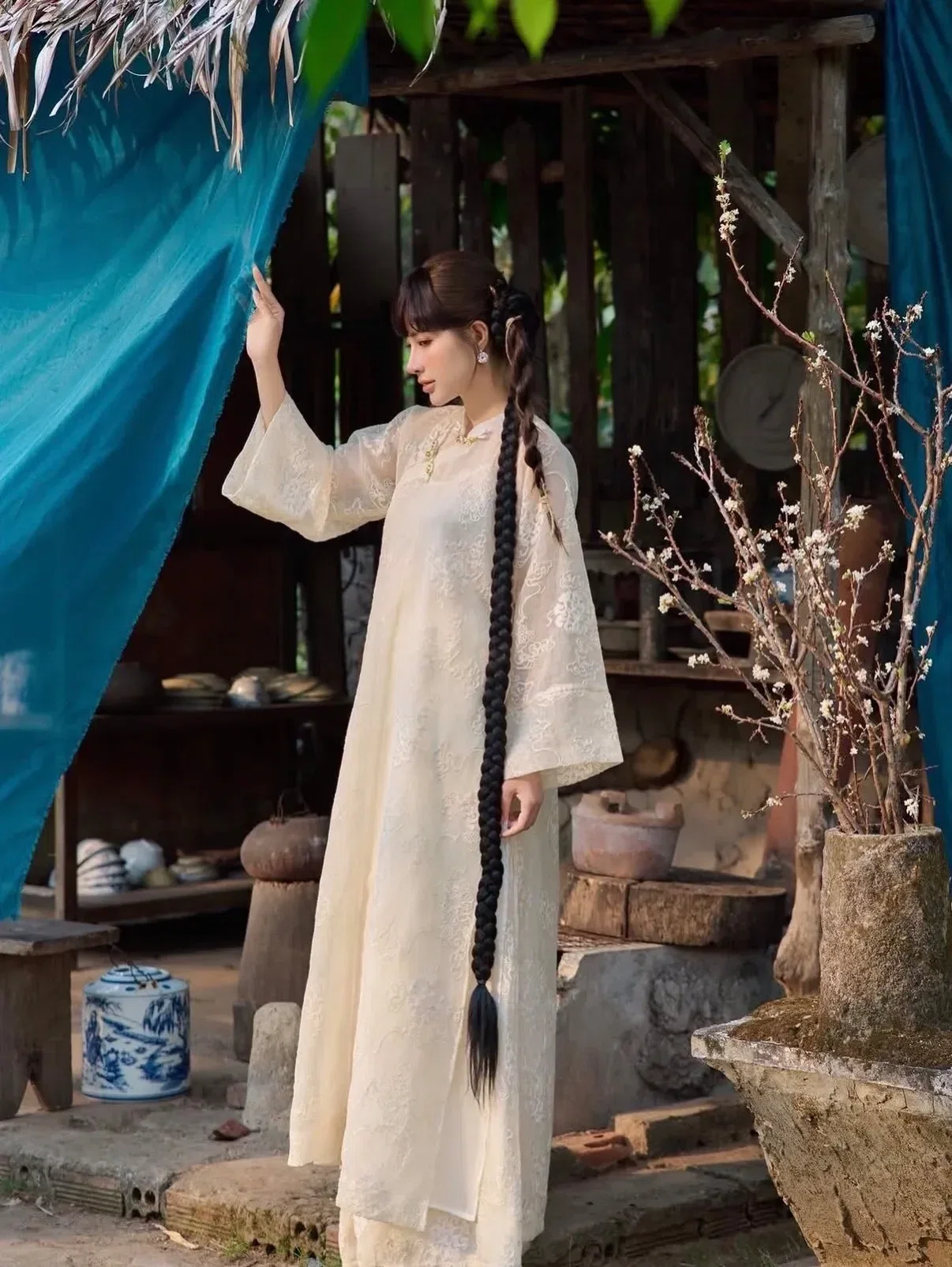 Áo dài Kiều Khổng - size L 12