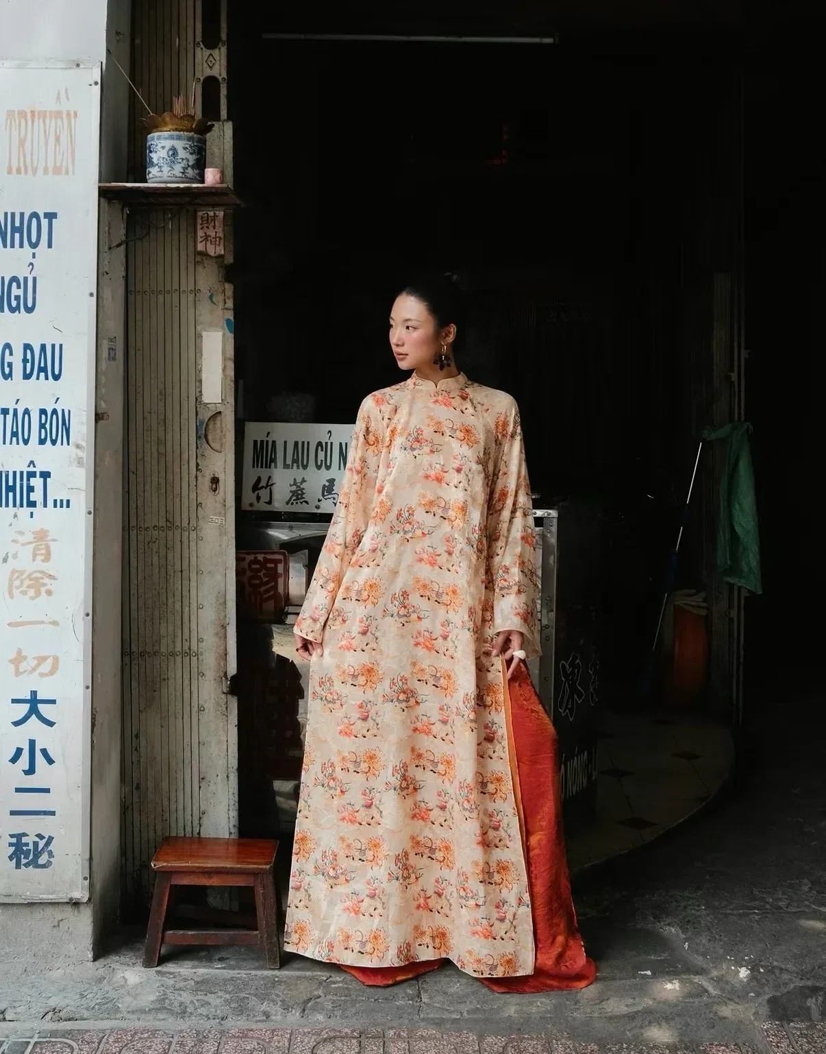 Áo dài Kim Thi Mã - size L form fit M, L 1