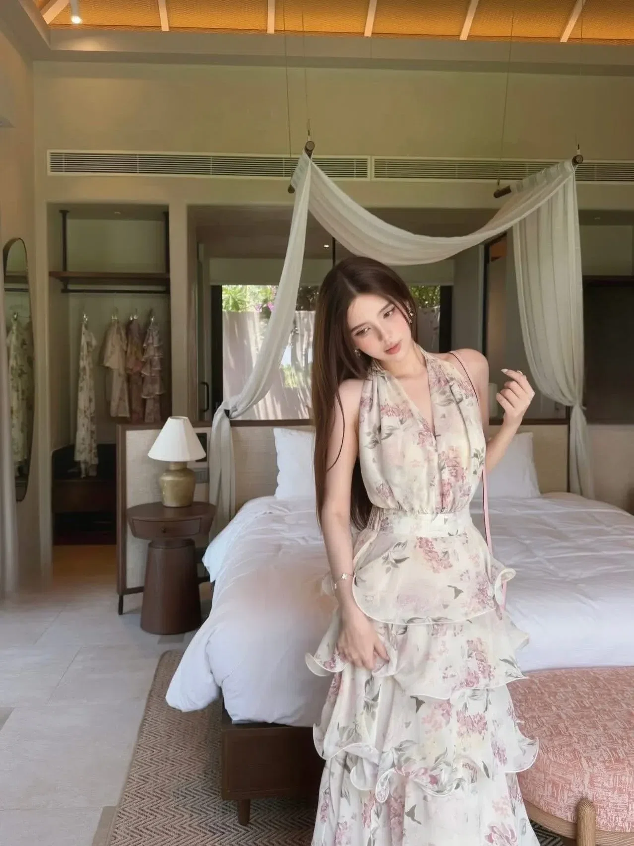 ĐẦM MAXI TẦNG CỔ YẾM 2