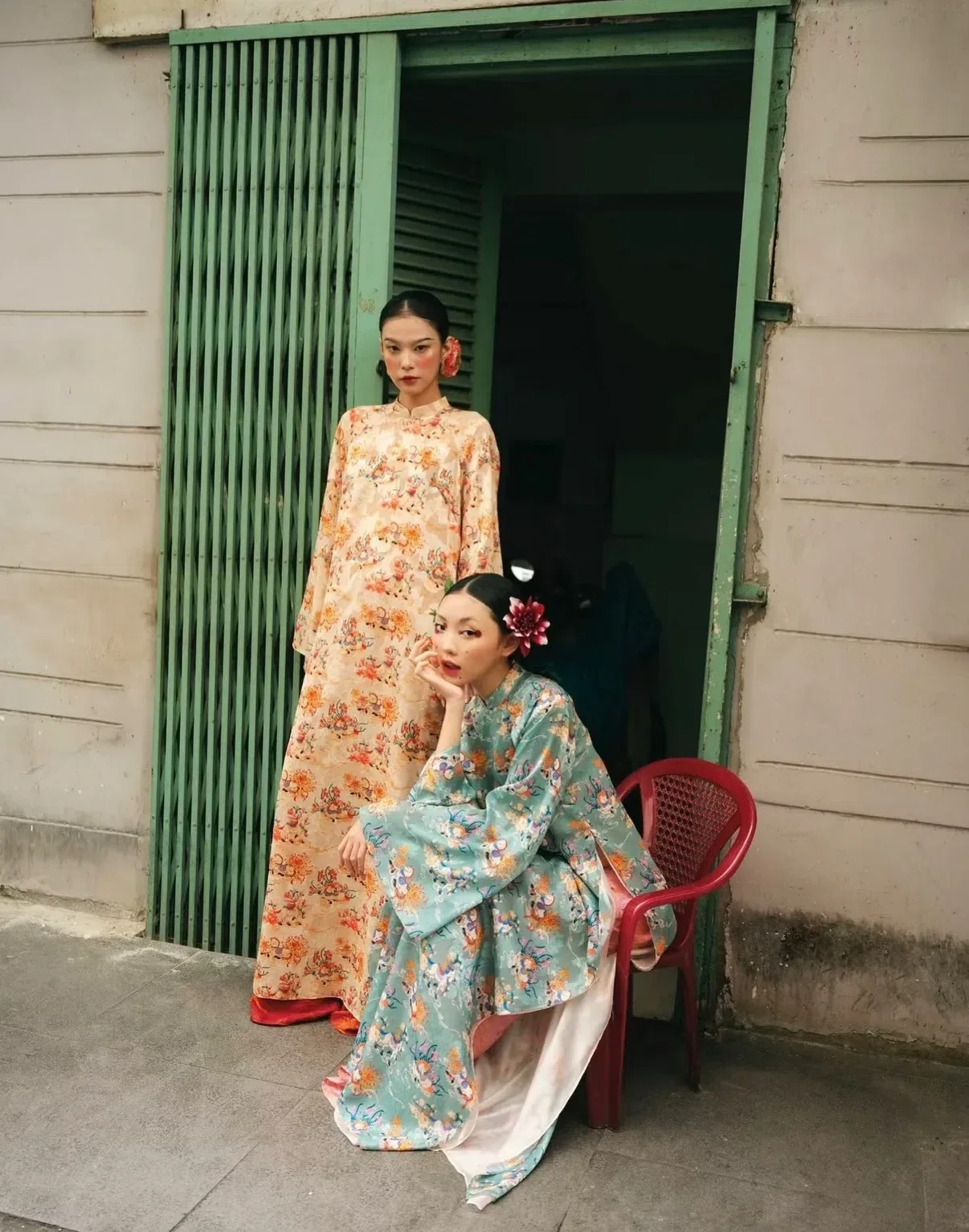 Áo dài Kim Thi Mã - size L form fit M, L 8