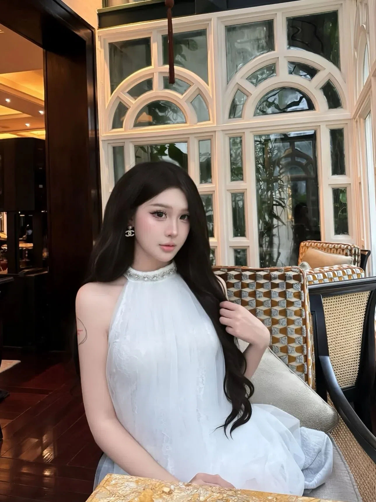 Váy yếm cổ đá size S 5