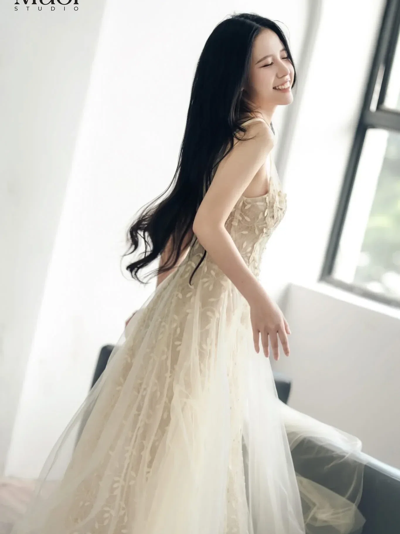 Beige Lace Dress - size M 9