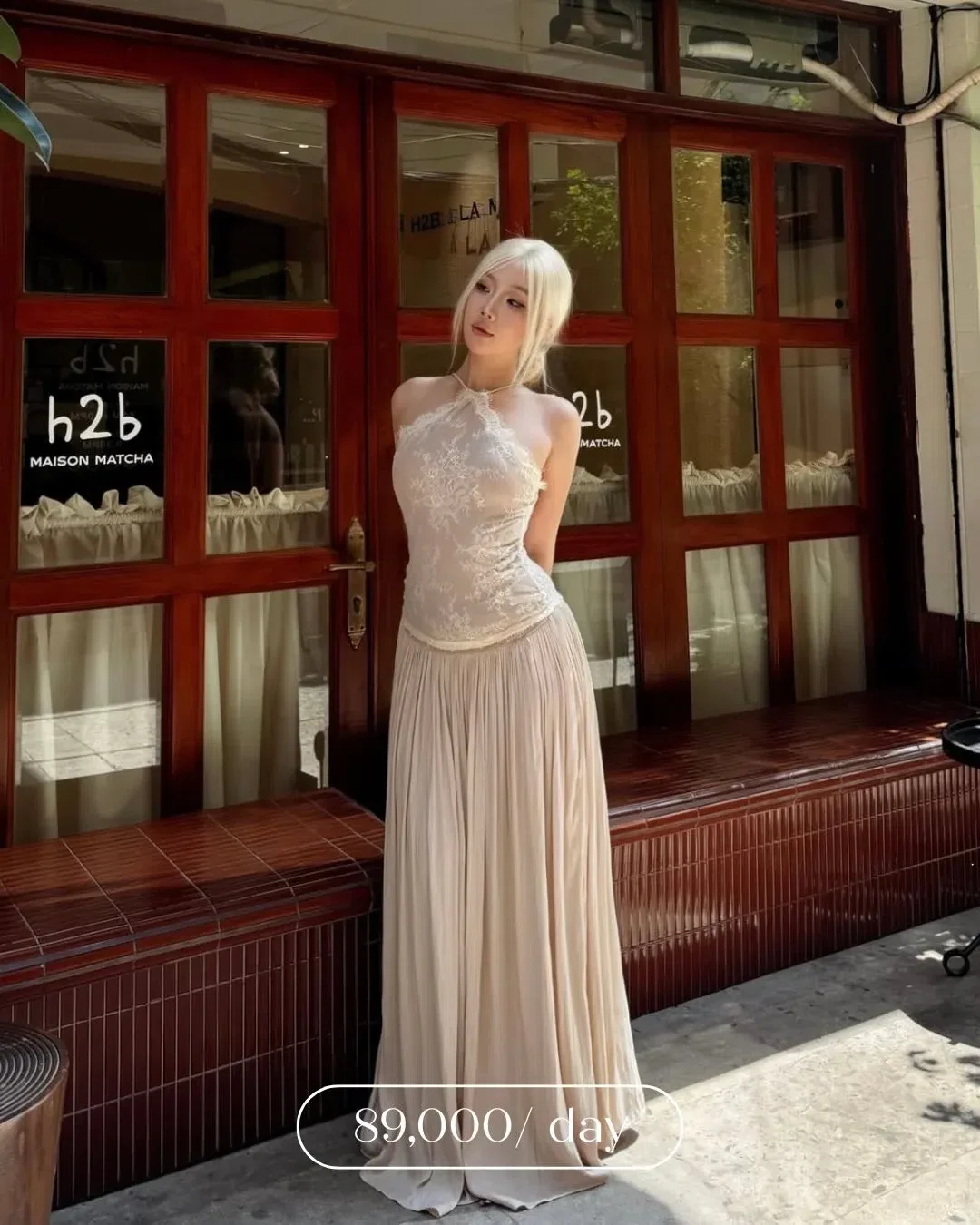Đầm yếm ren dáng dài 1