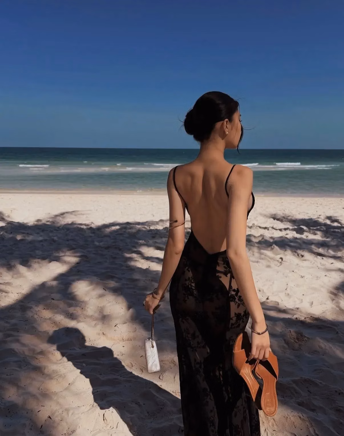 Black Swan 🦢 Black Rosie Dress - size M co giãn fit M, L 15
