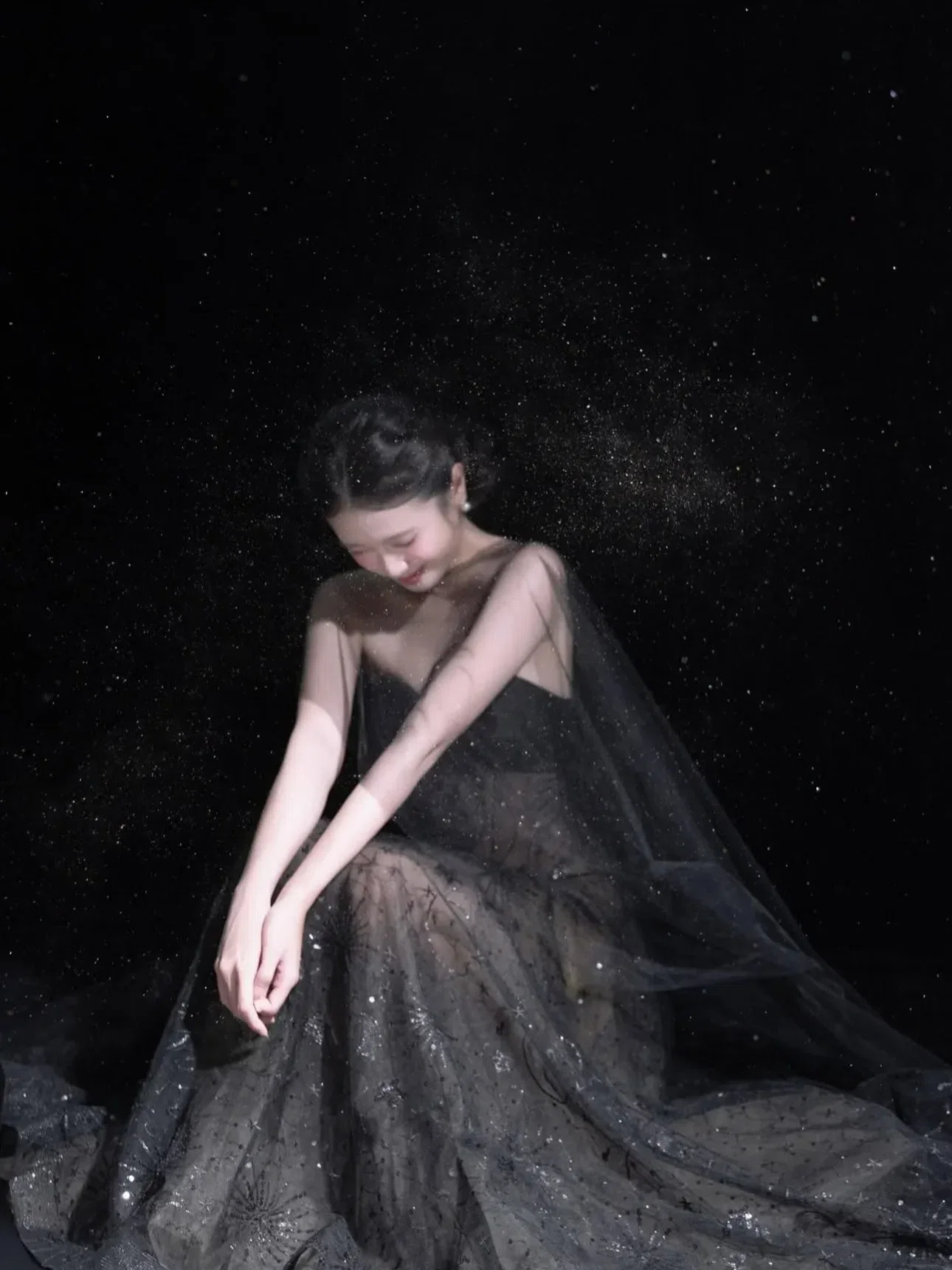Chouchou ~ Size S Váy kim sa choàng ĐEN 6