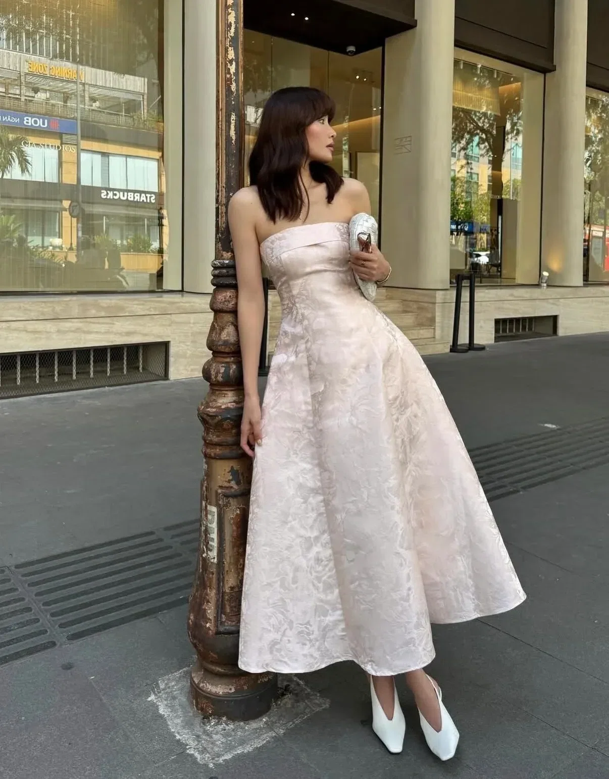 Váy Diana màu hồng - size L fit M, L 13