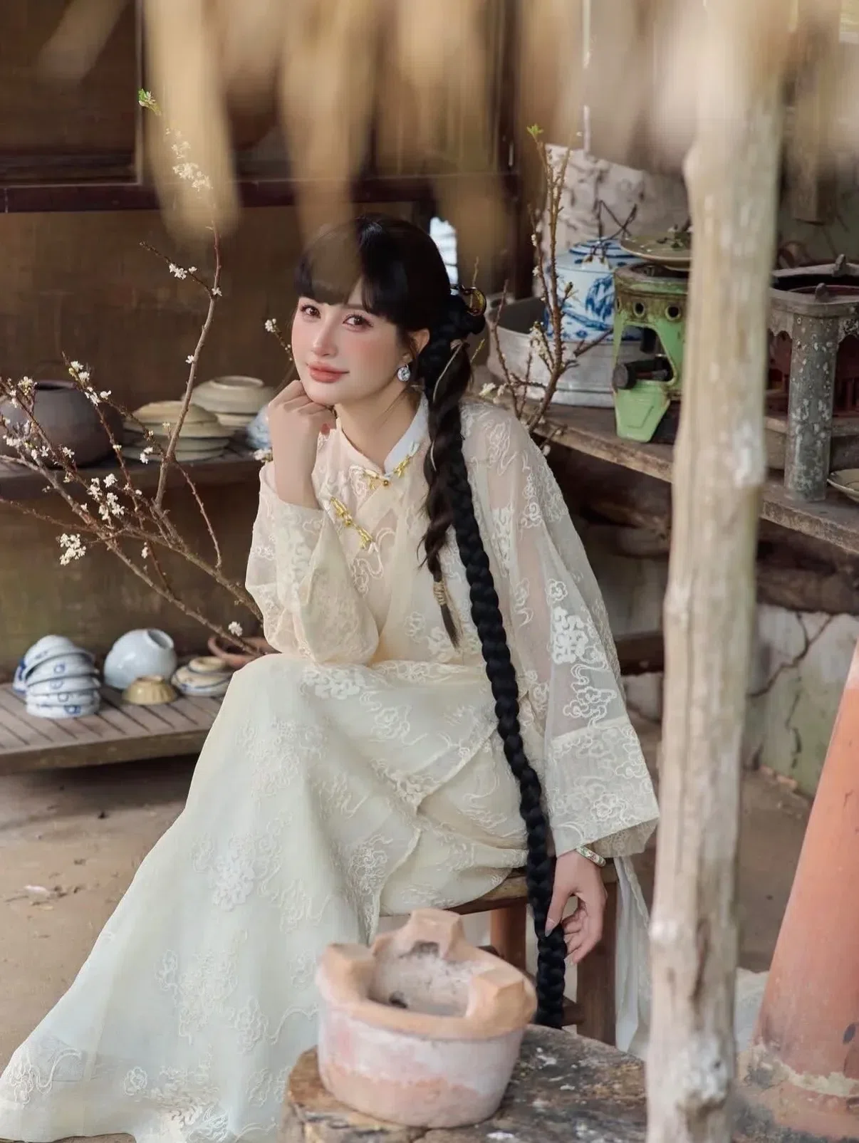 Áo dài Kiều Khổng - size L 9