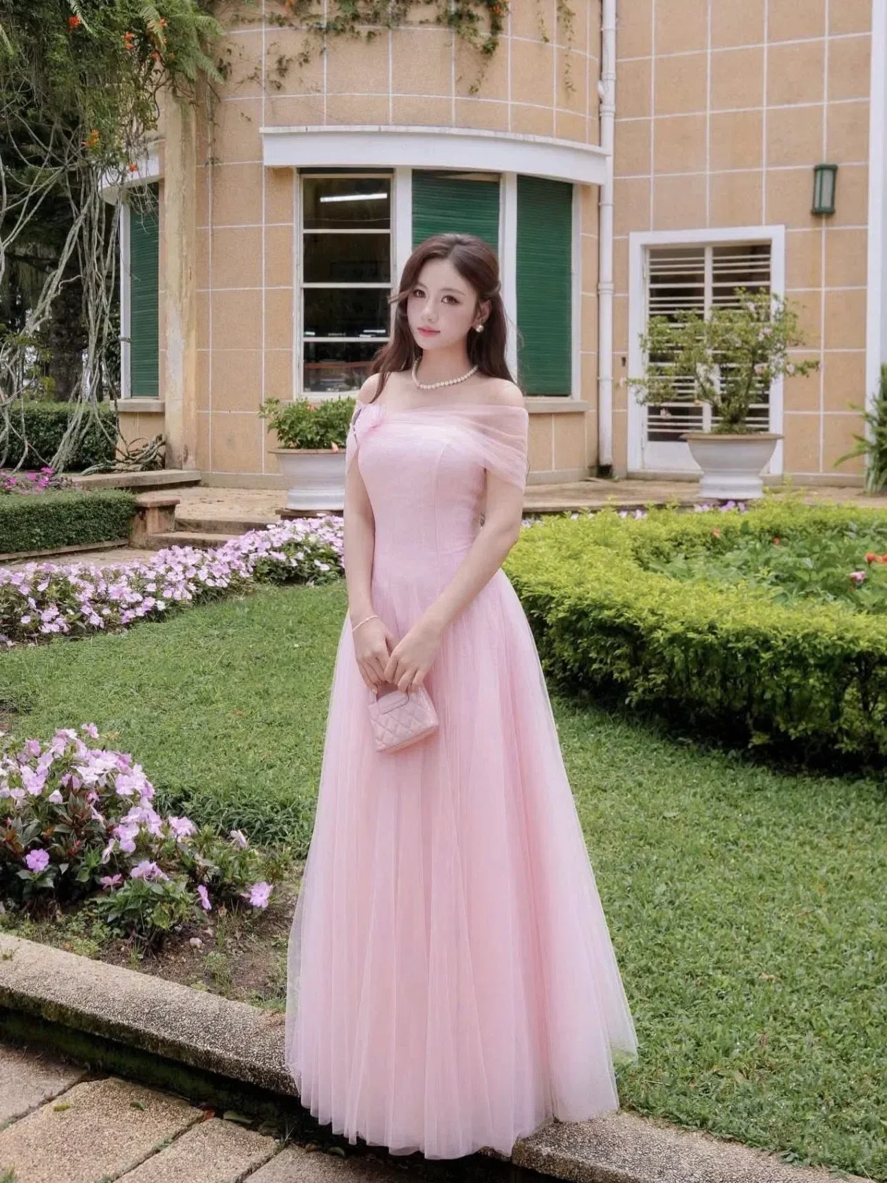 V570-571 Aurora Dress tiela hồng 8