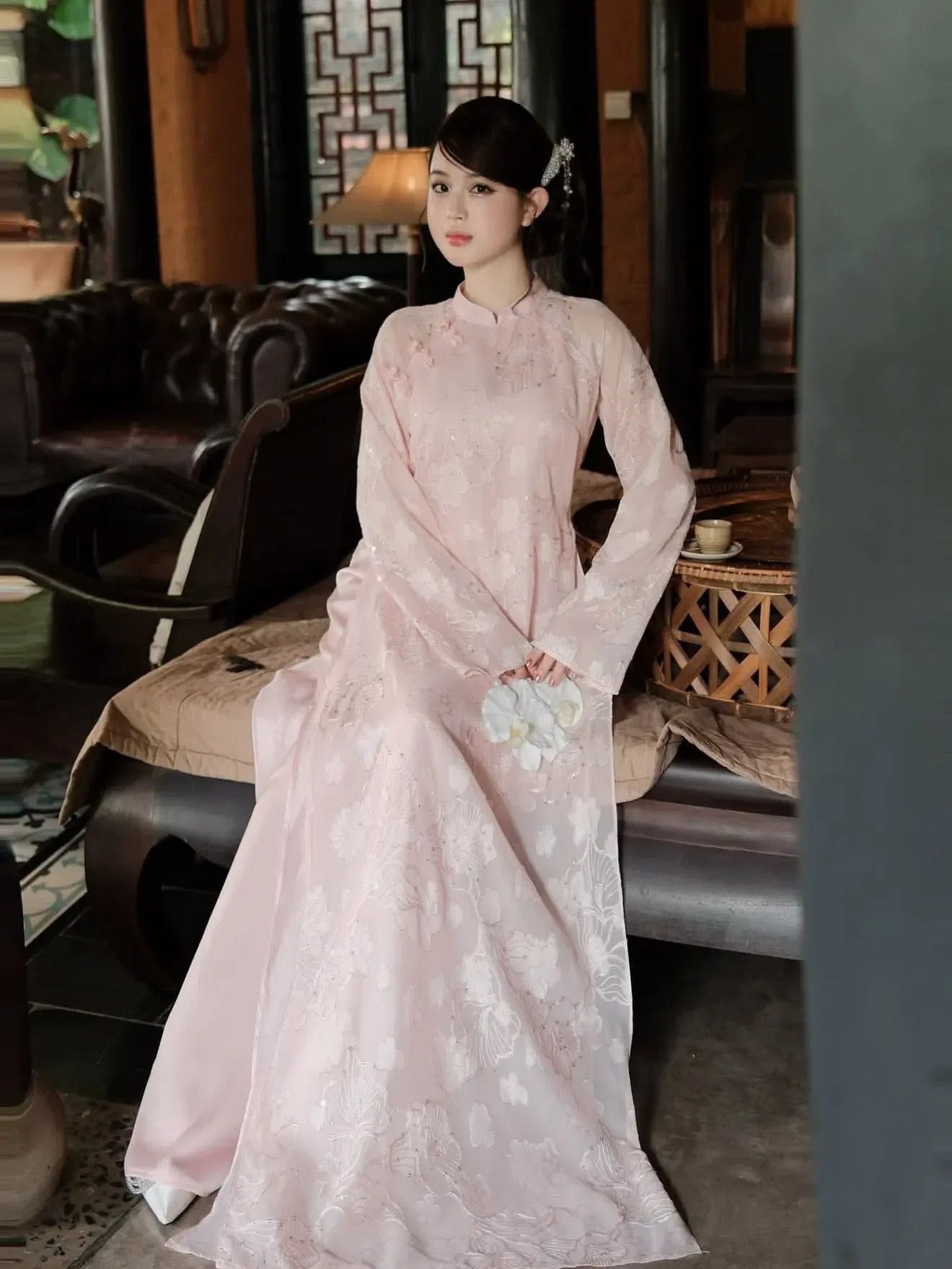 Áo dài chính chủ gia 🌰 tội gì mua gần chẹooo 🎀 7