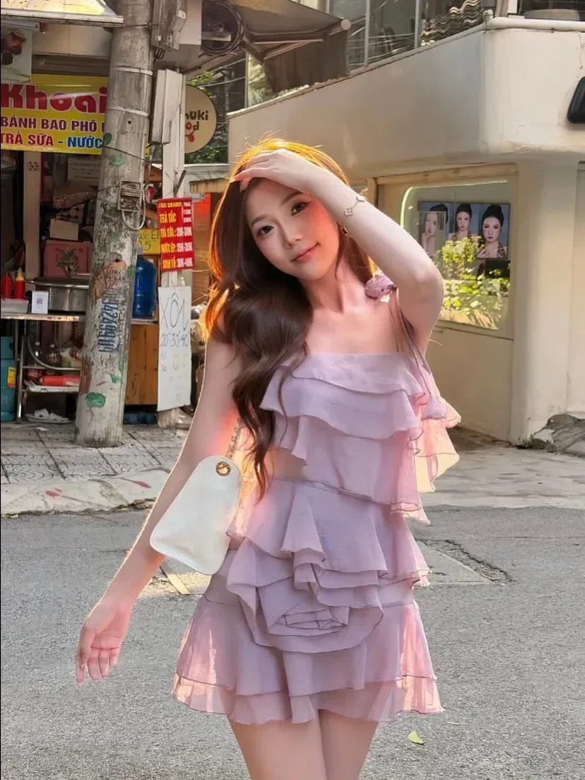 V459 Lavender dress tipblu 3