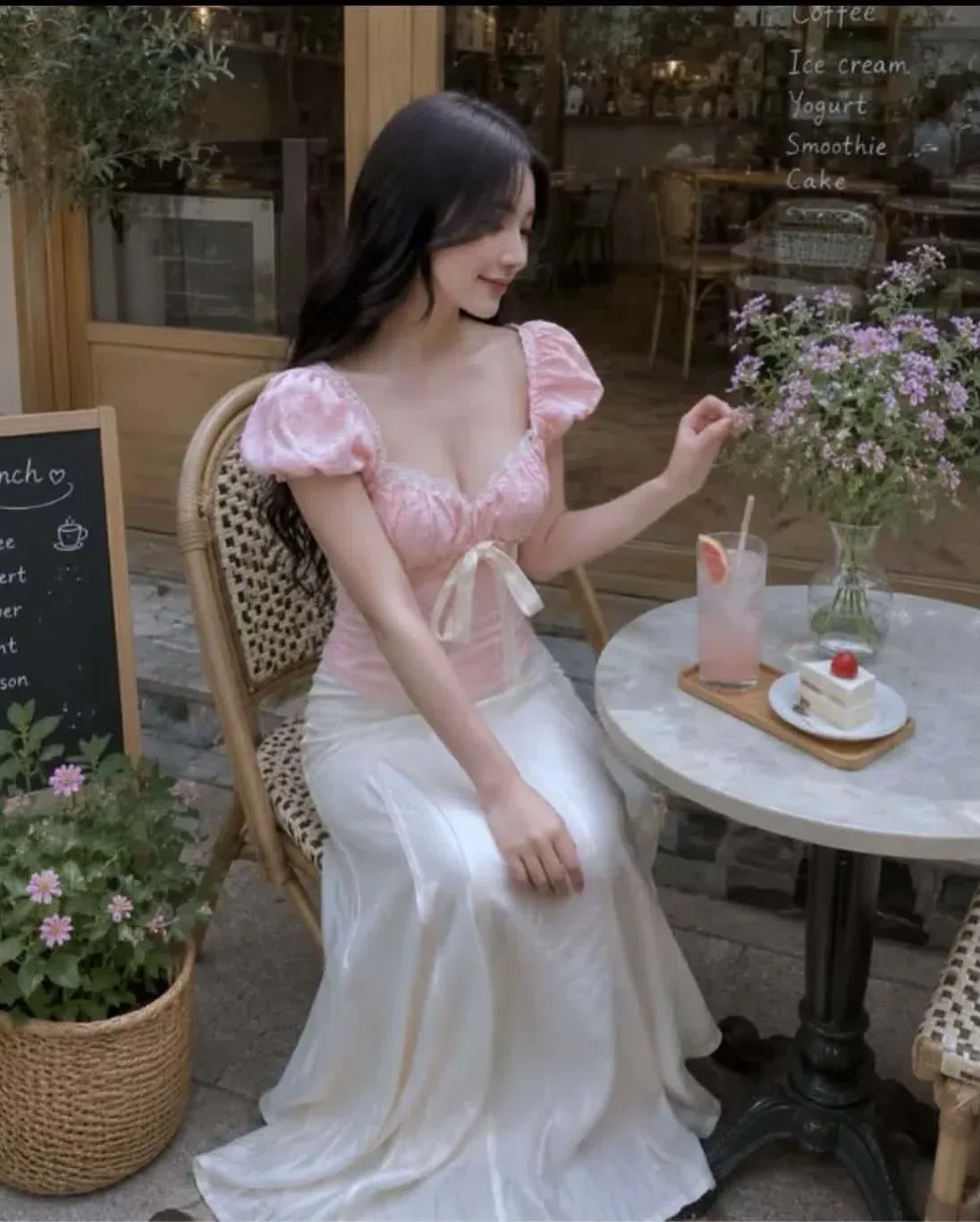 +1 set em váy hồng cute phô mai que choa các nàng đi chơiiii nekk😍 4