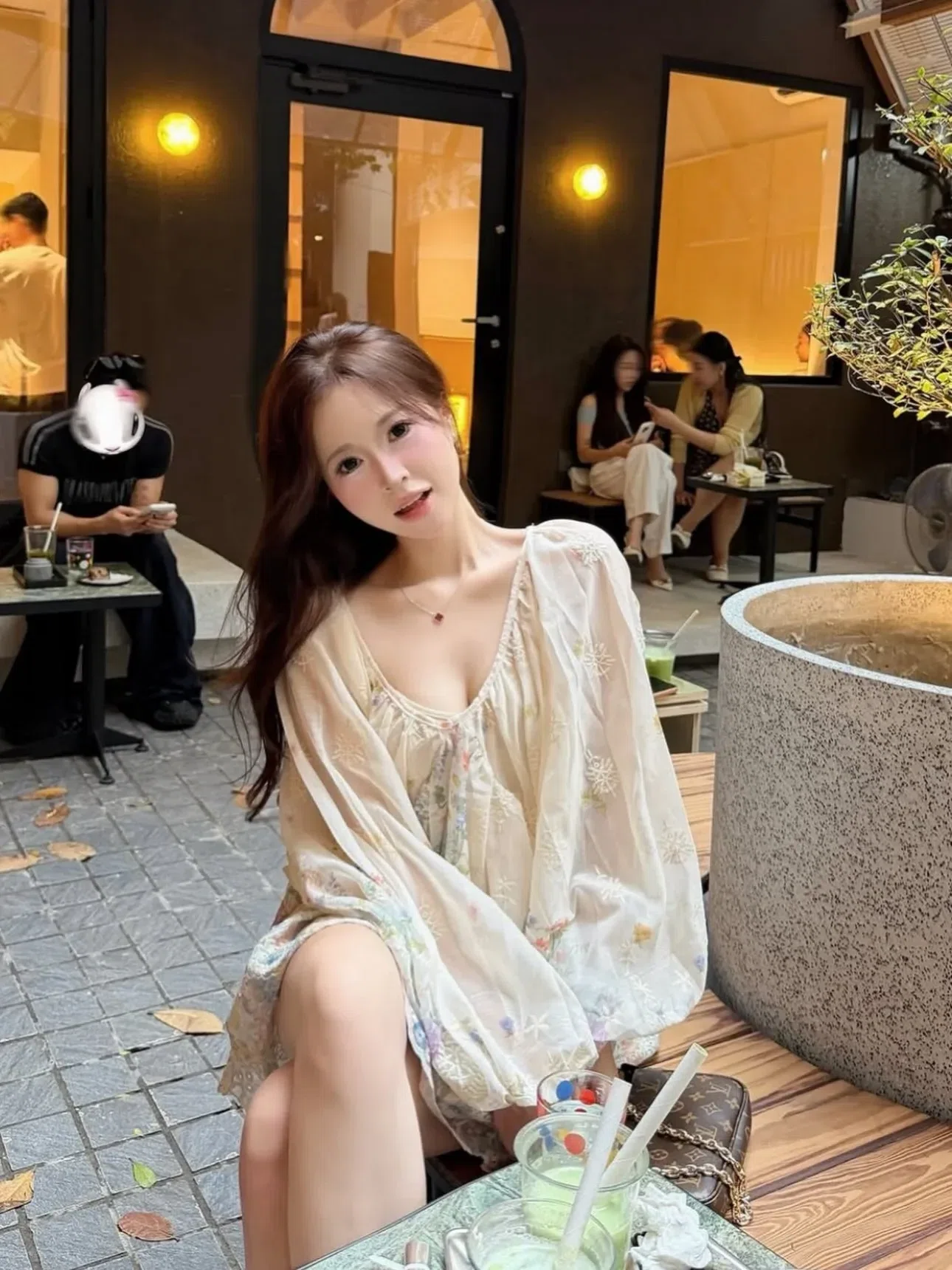 V648 Set hoa thêu bồng (áo x quần) ~ Freesize 1