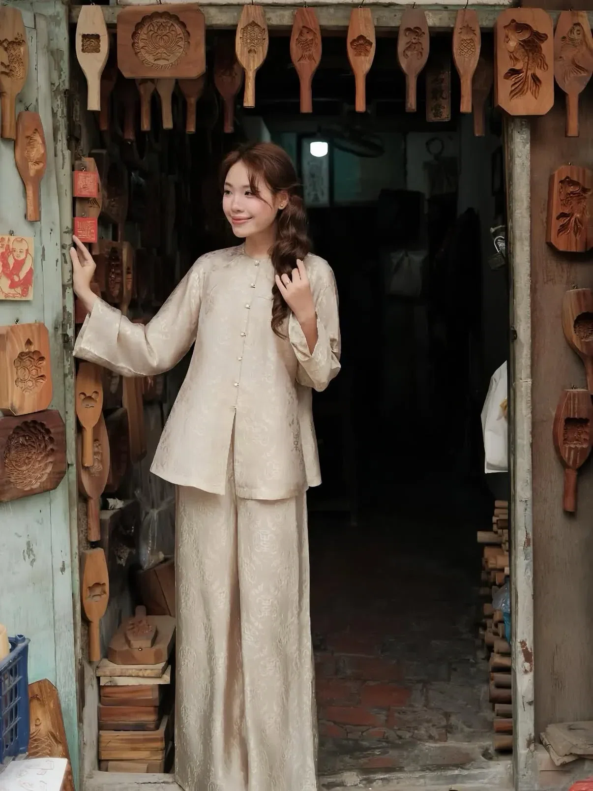 Set Bà Ba Tân Thời Xám - size L 5