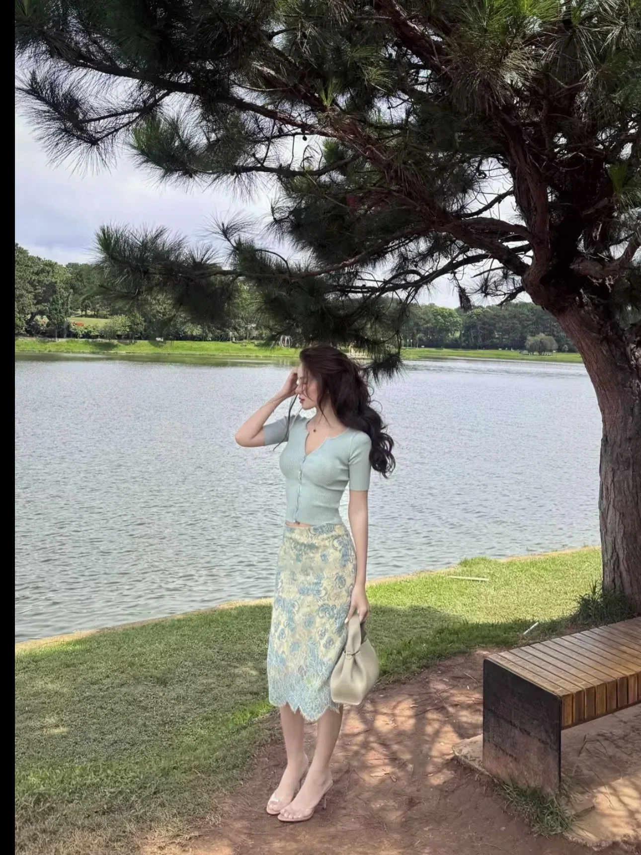 SIZE S, M ~V645-654 Set ren xanh QC 8